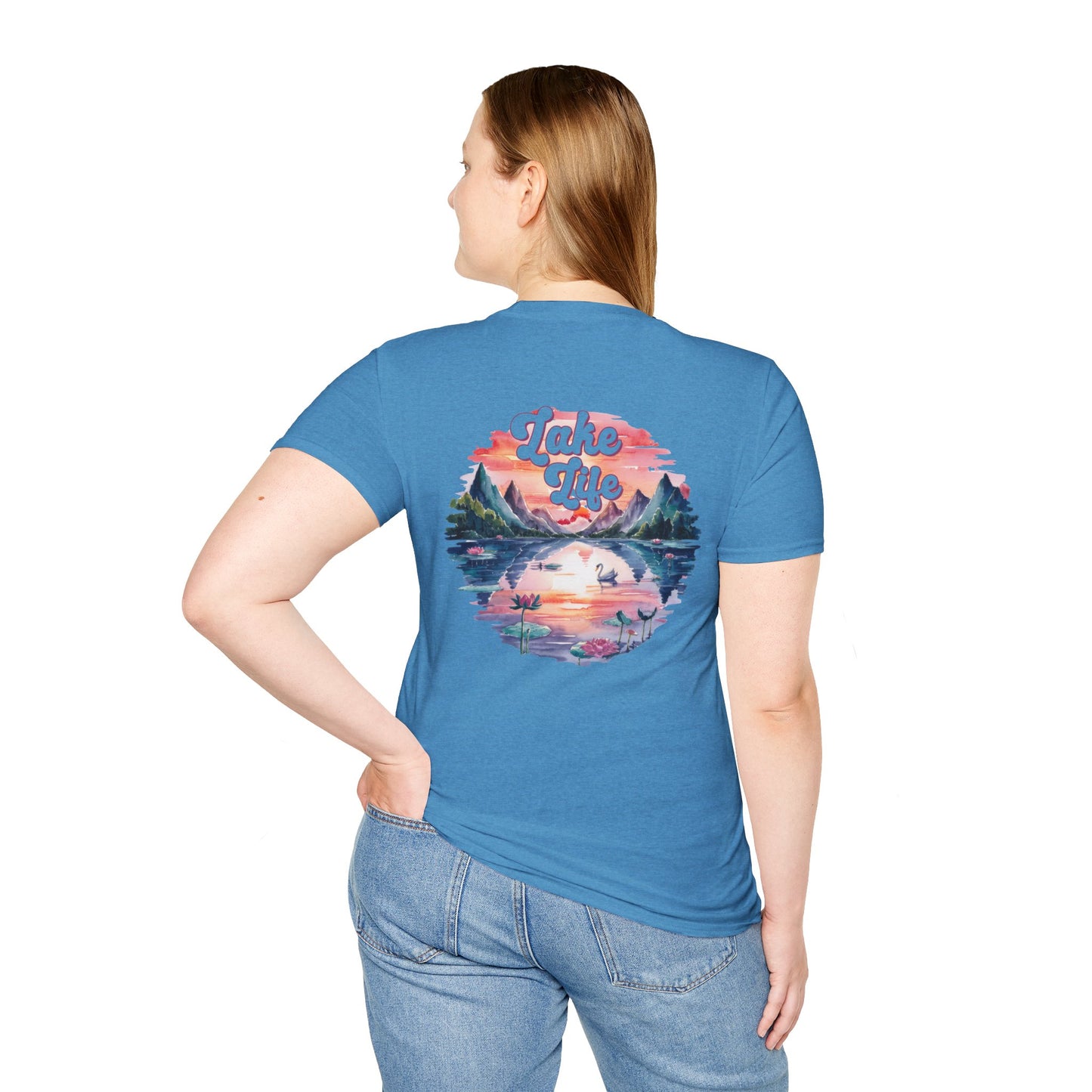 Lake Life Sunset T-Shirt, Lake Vibes Tee, Vintage Nature Graphic Shirt, Summer Lake Outfit, Cabin Weekend Tee, Lake Lover Gift