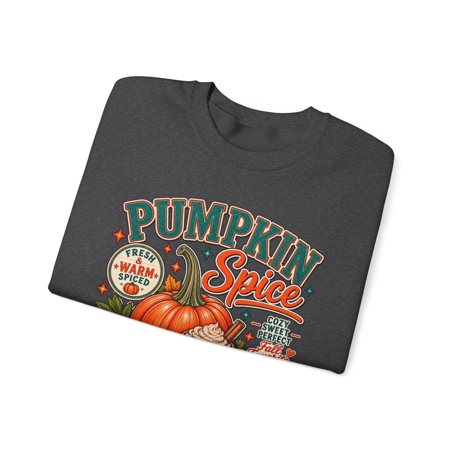 Pumpkin Spice Fall Sweatshirt — Cozy Pumpkin Latte Autumn Graphic