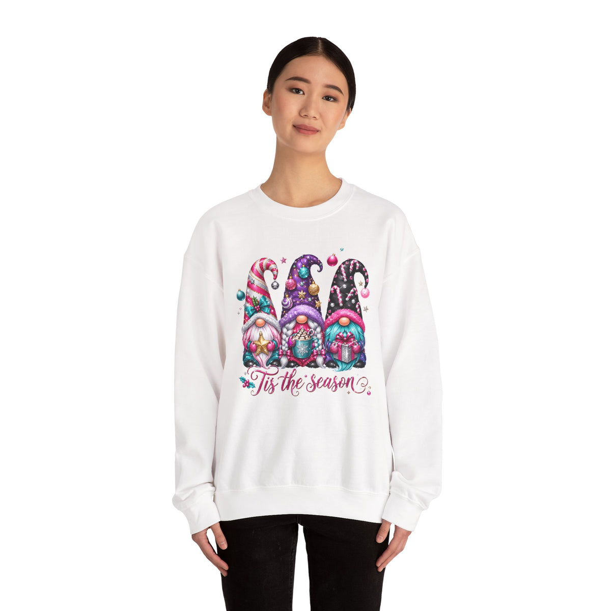 Christmas Gnome Sweatshirt - 'Tis the Season Holiday Crewneck