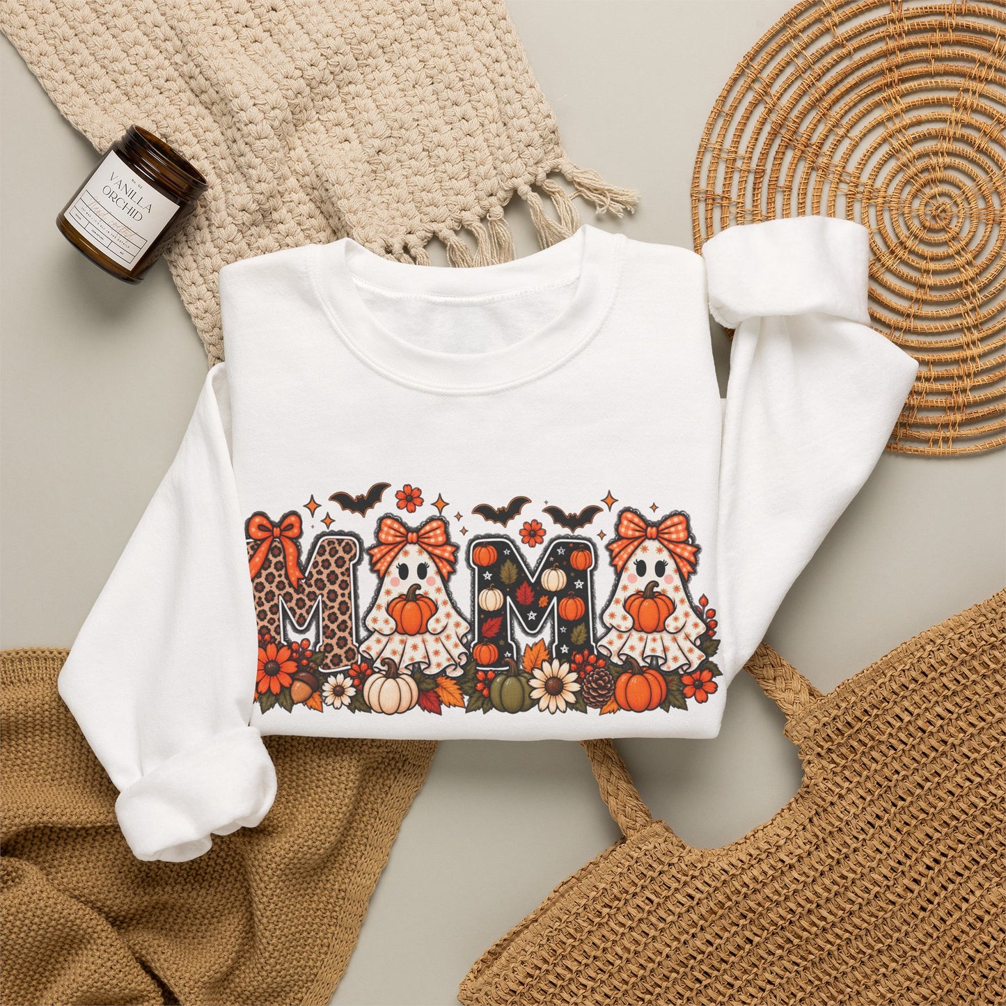 Mom Crewneck Sweatshirt — Floral Corgi Mom Graphic Pullover