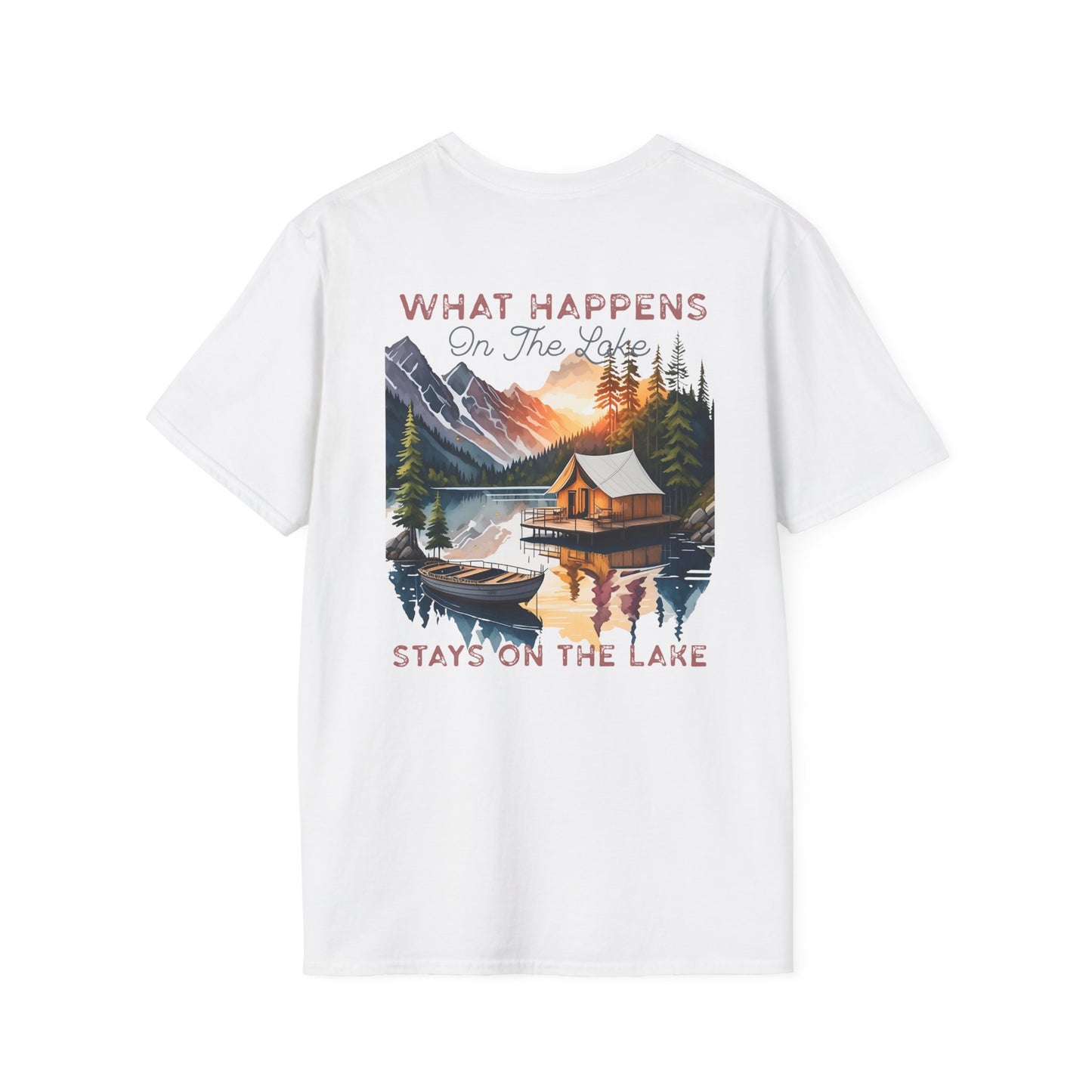 What Happens at the Lake Stays at the Lake T-Shirt — Funny Lake Life Tee for Boat Days & Getaways