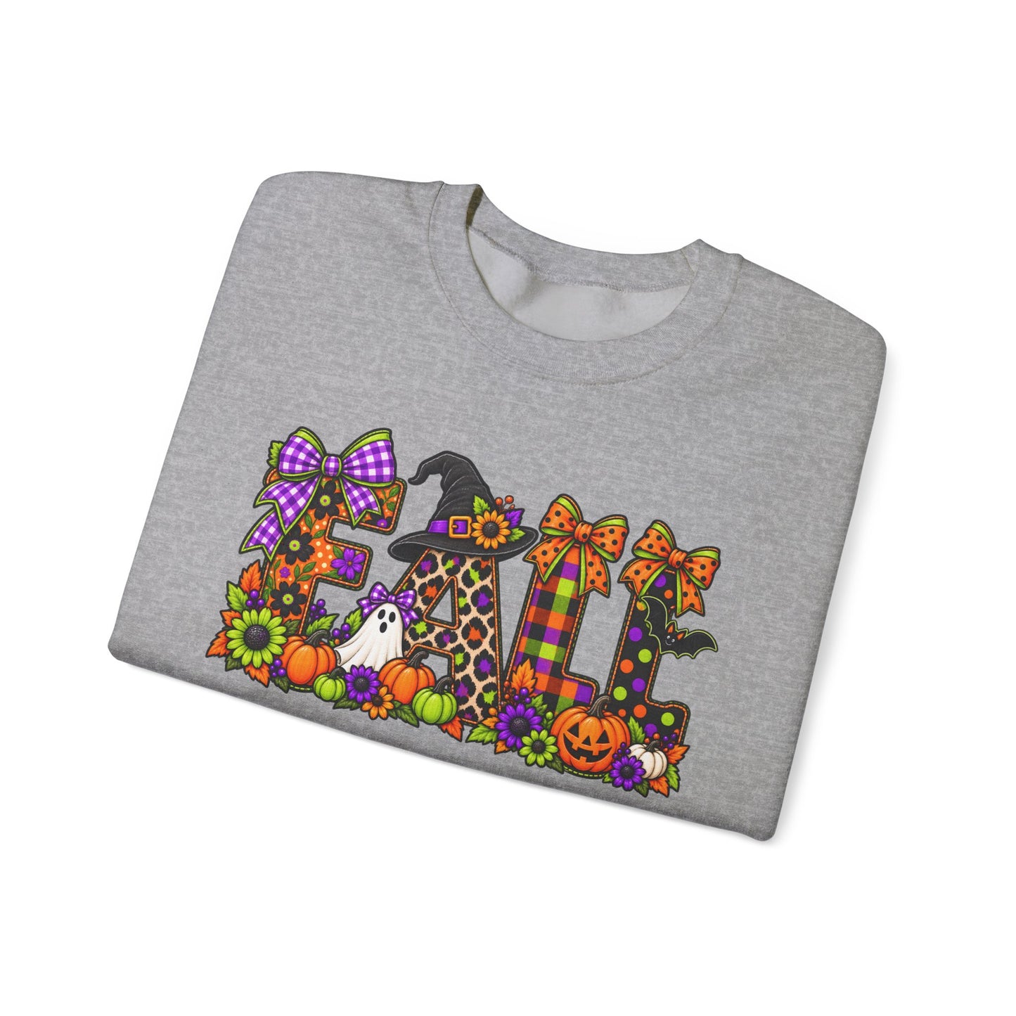 Halloween Fall Crewneck Sweatshirt — Cute Spooky Fall Graphic