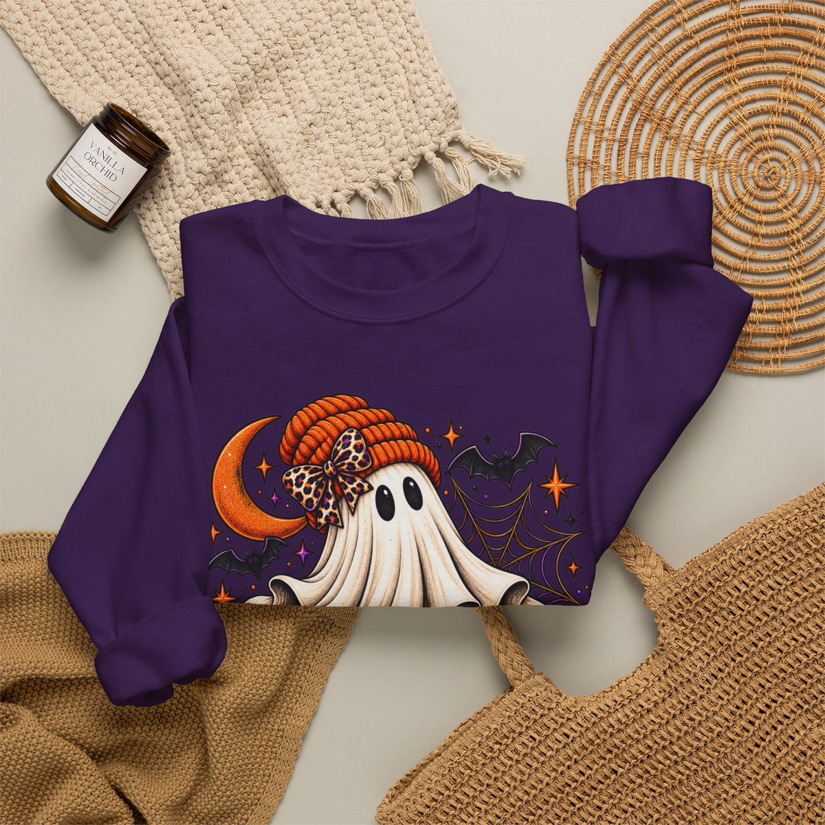 Halloween 'Spooky' Ghost Crewneck Sweatshirt