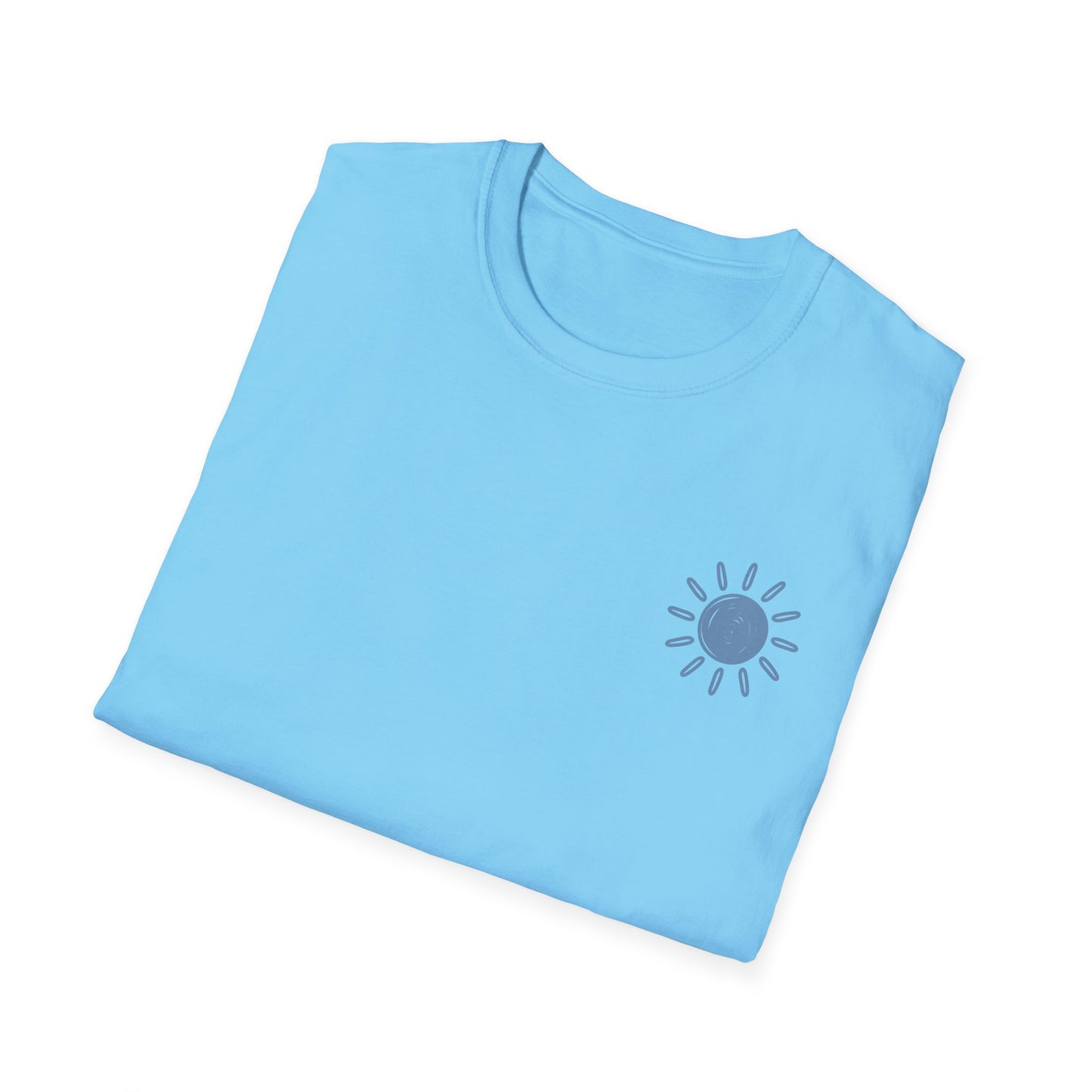 Sunshine & Lake Water Sunset T-Shirt — Boat on Lake View
