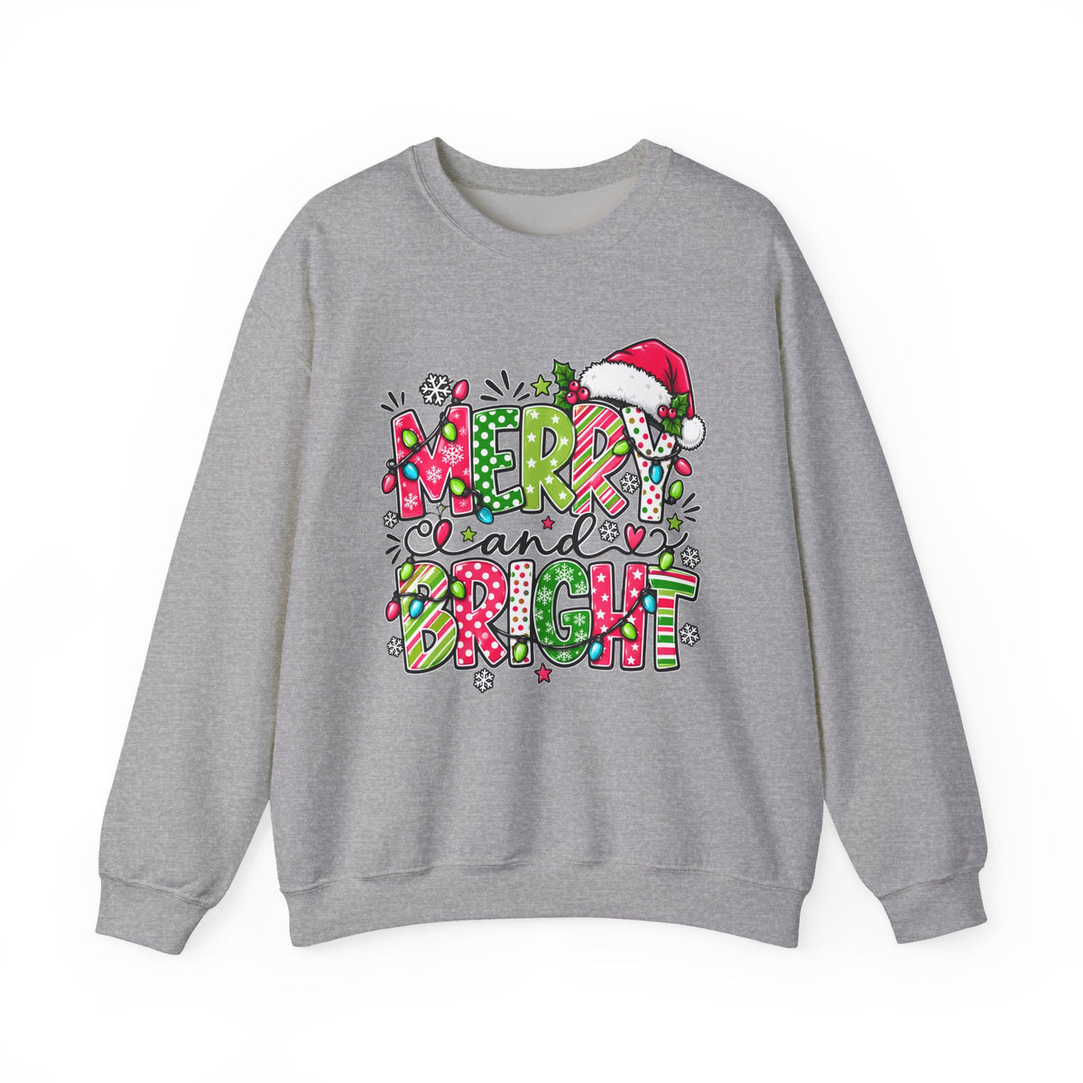 Merry and Bright Christmas Crewneck Sweatshirt