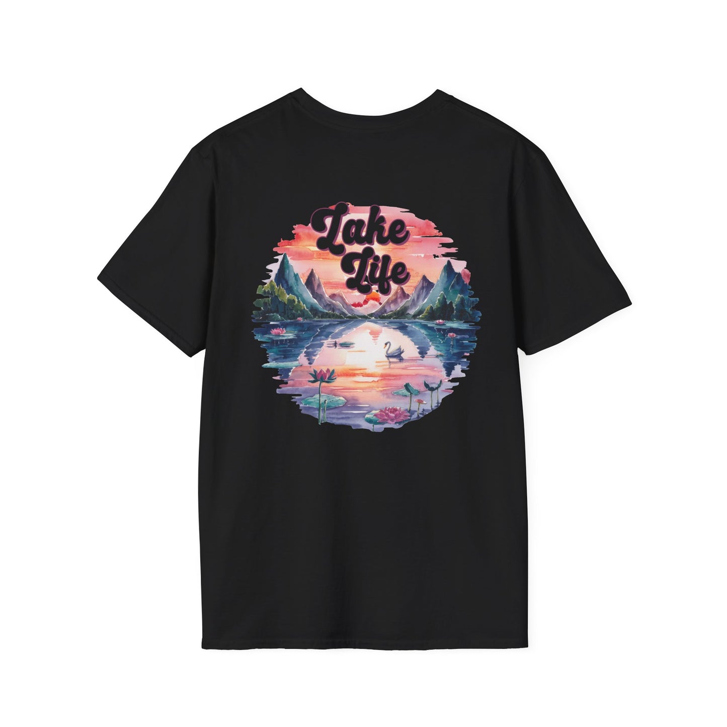 Lake Life T-Shirt — 'Lake Life' Scenic Mountains & Lake Graphic