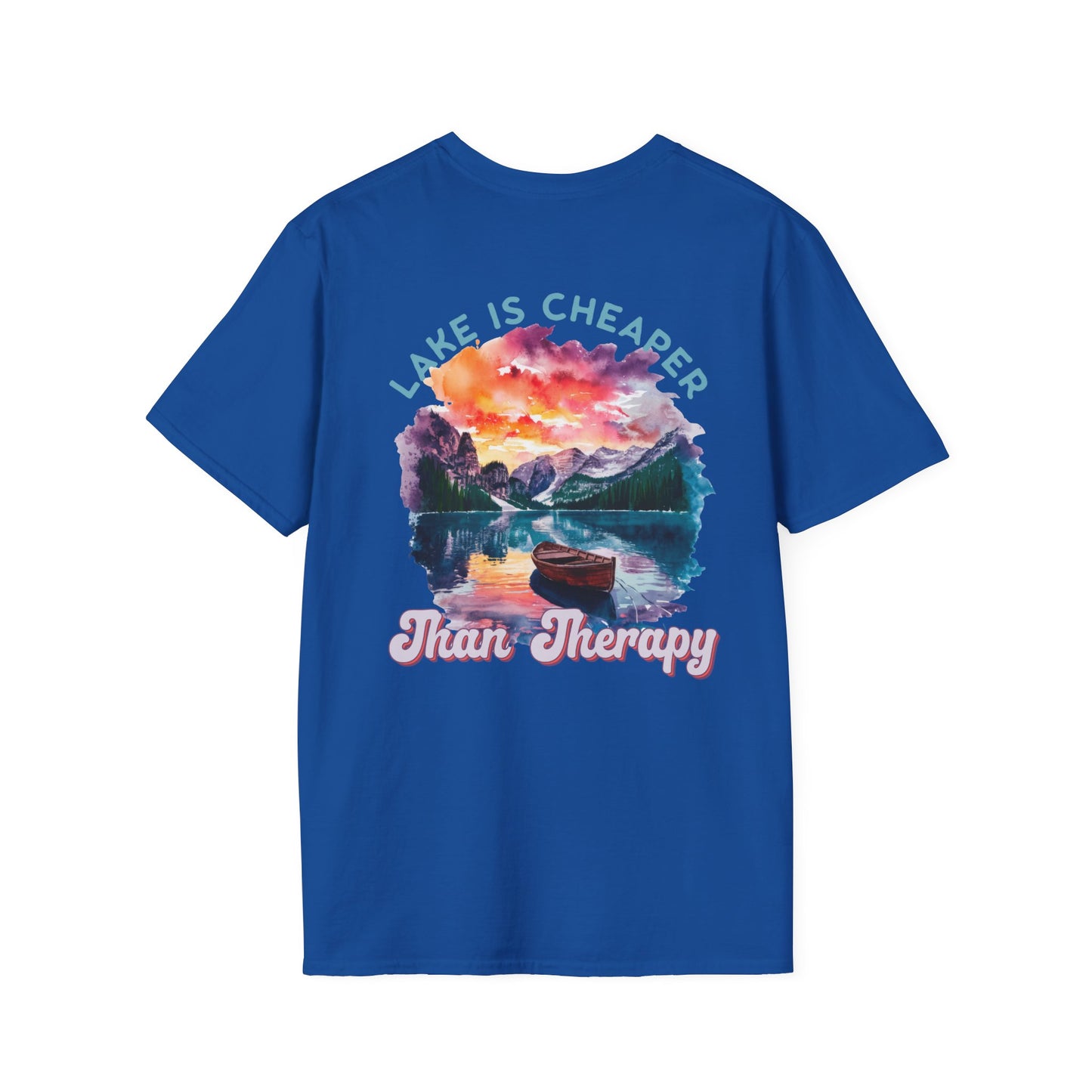 Lake Is Cheaper Than Therapy T-Shirt — Canoe Lake Life Tee