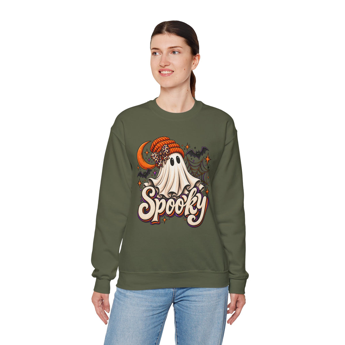 Halloween 'Spooky' Ghost Crewneck Sweatshirt