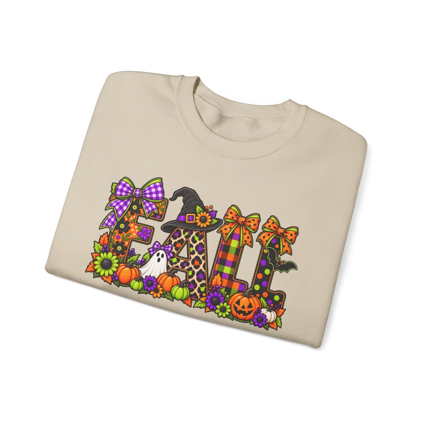 Halloween Fall Crewneck Sweatshirt — Cute Spooky Fall Graphic