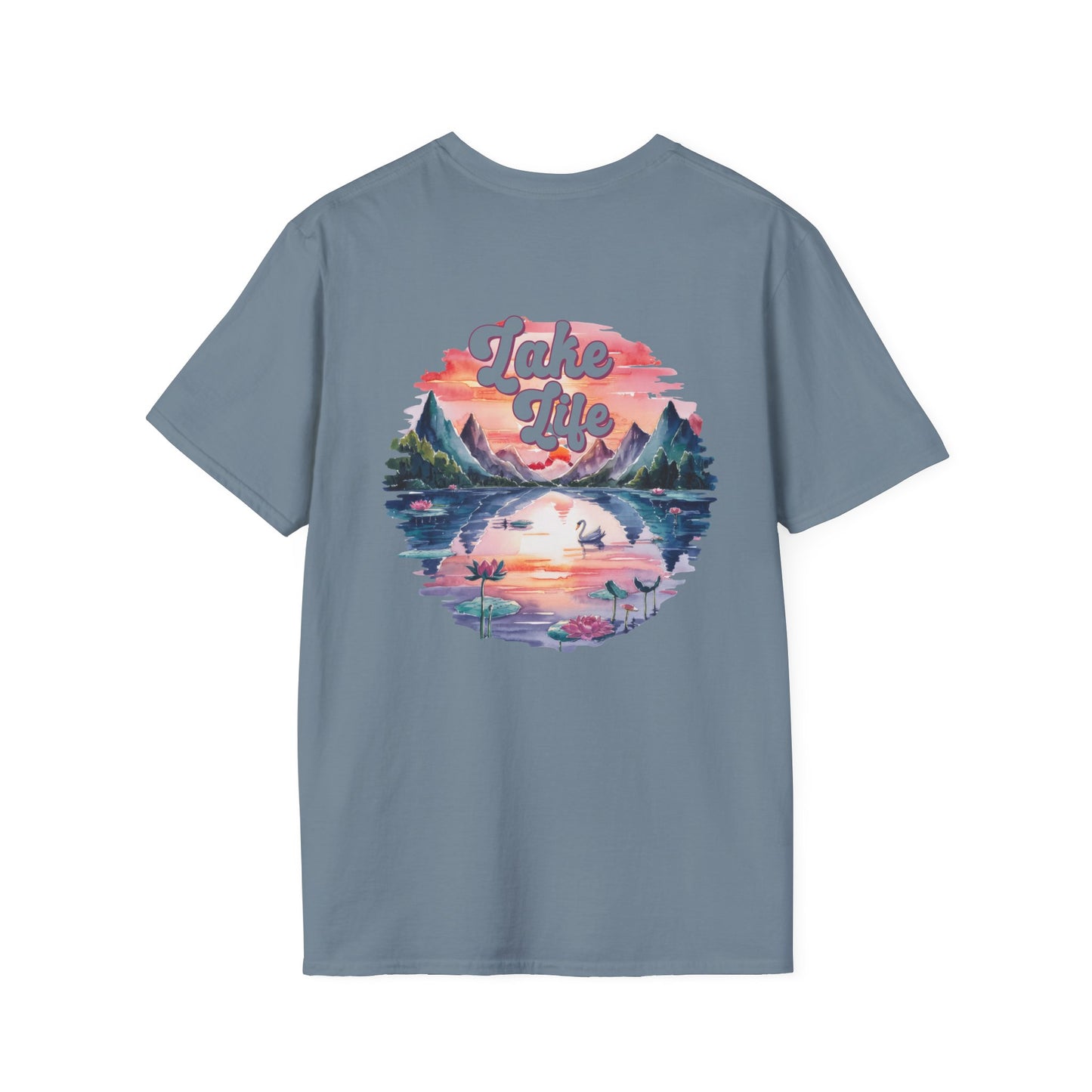 Lake Life Sunset T-Shirt, Lake Vibes Tee, Vintage Nature Graphic Shirt, Summer Lake Outfit, Cabin Weekend Tee, Lake Lover Gift