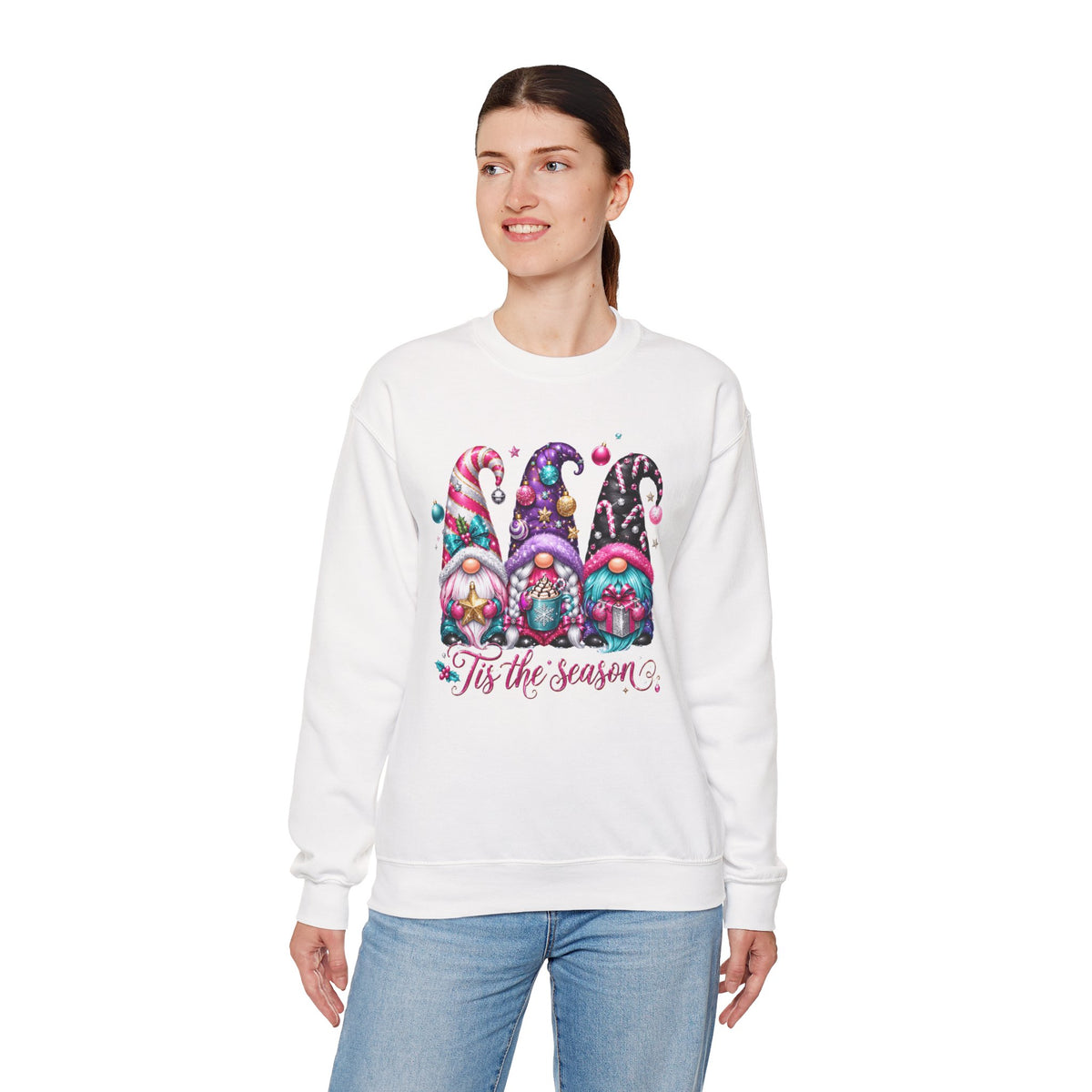 Christmas Gnome Sweatshirt - 'Tis the Season Holiday Crewneck