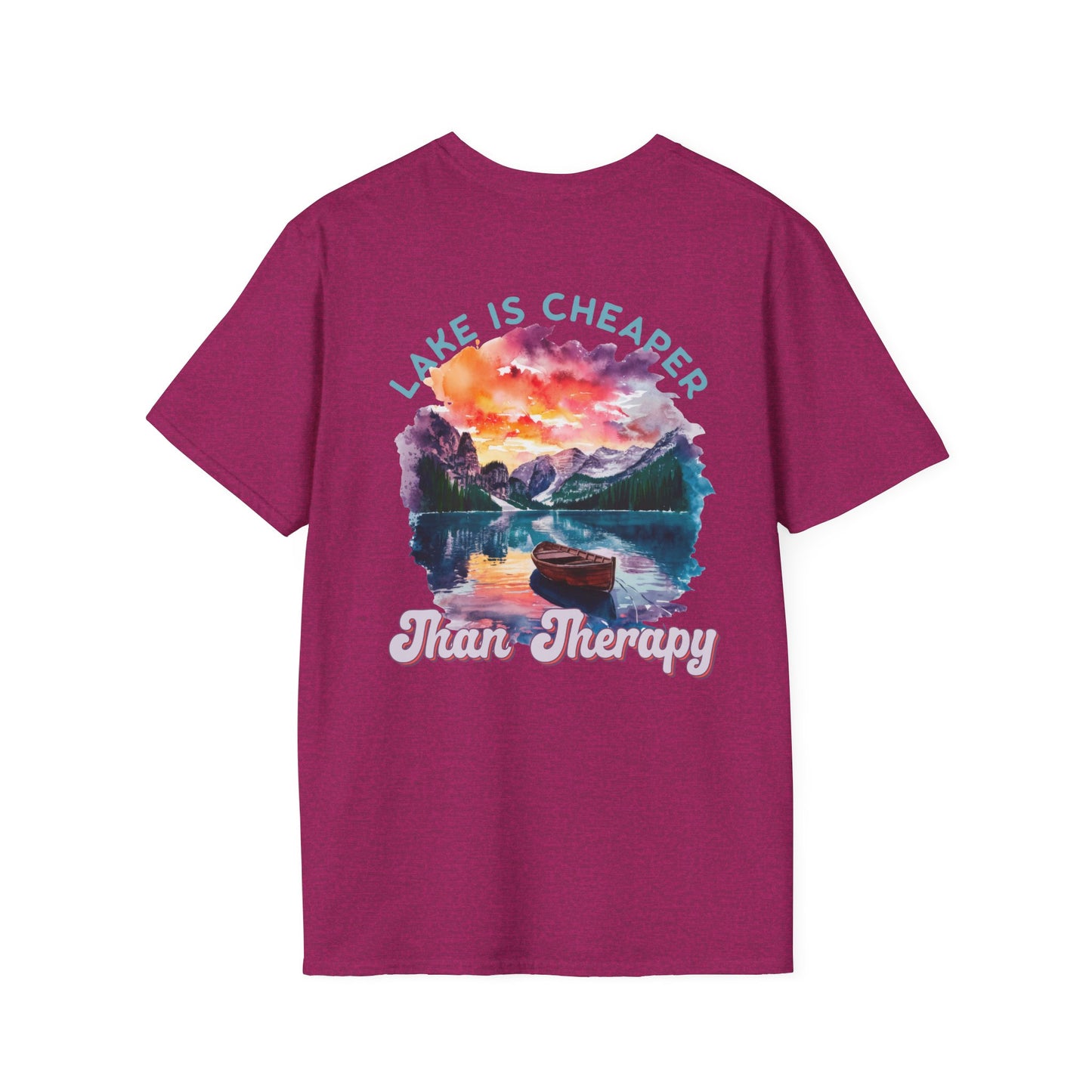 Lake Is Cheaper Than Therapy T-Shirt — Canoe Lake Life Tee
