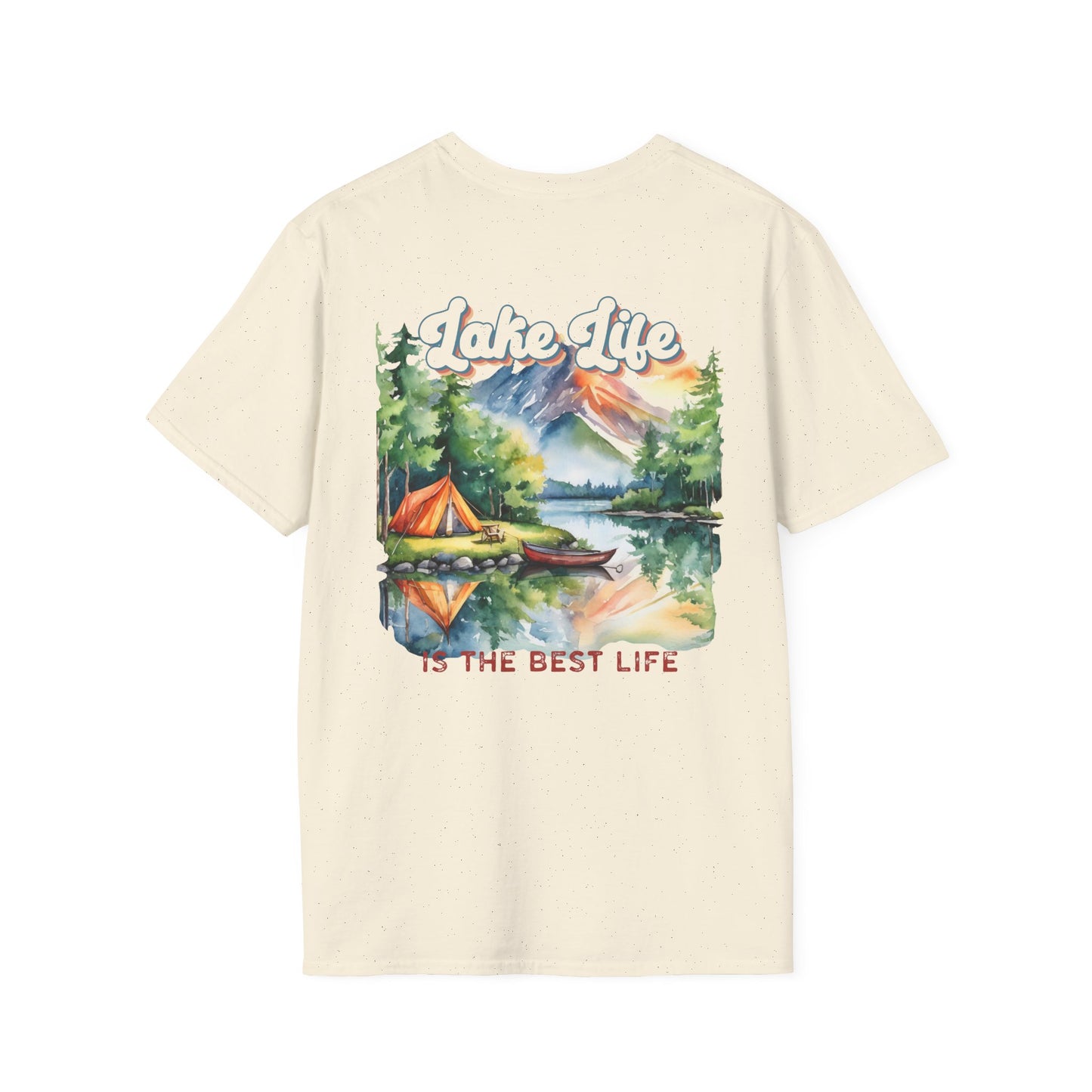 Lake Life Tee — Scenic Boat & Colorful Sky T-Shirt