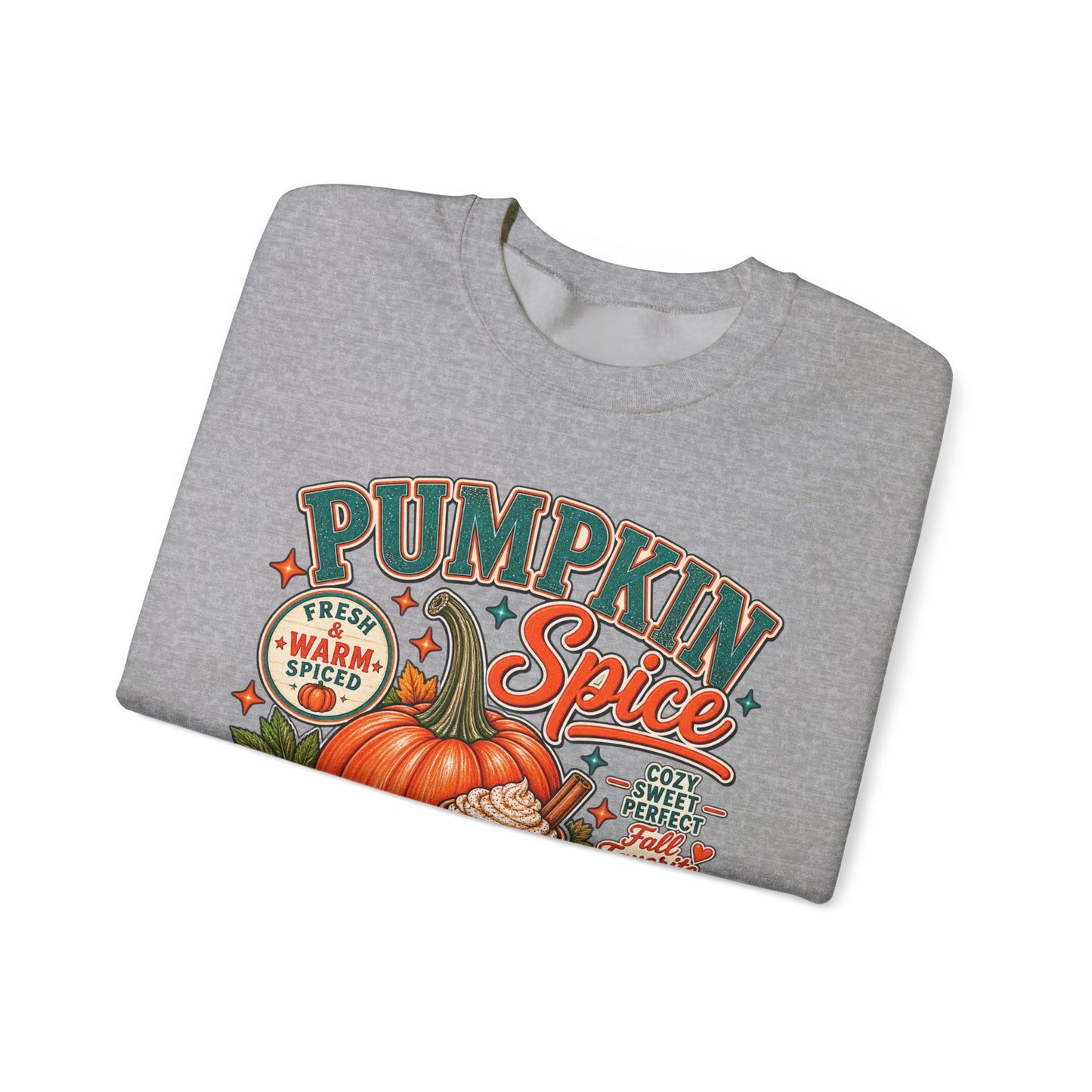 Pumpkin Spice Fall Sweatshirt — Cozy Pumpkin Latte Autumn Graphic