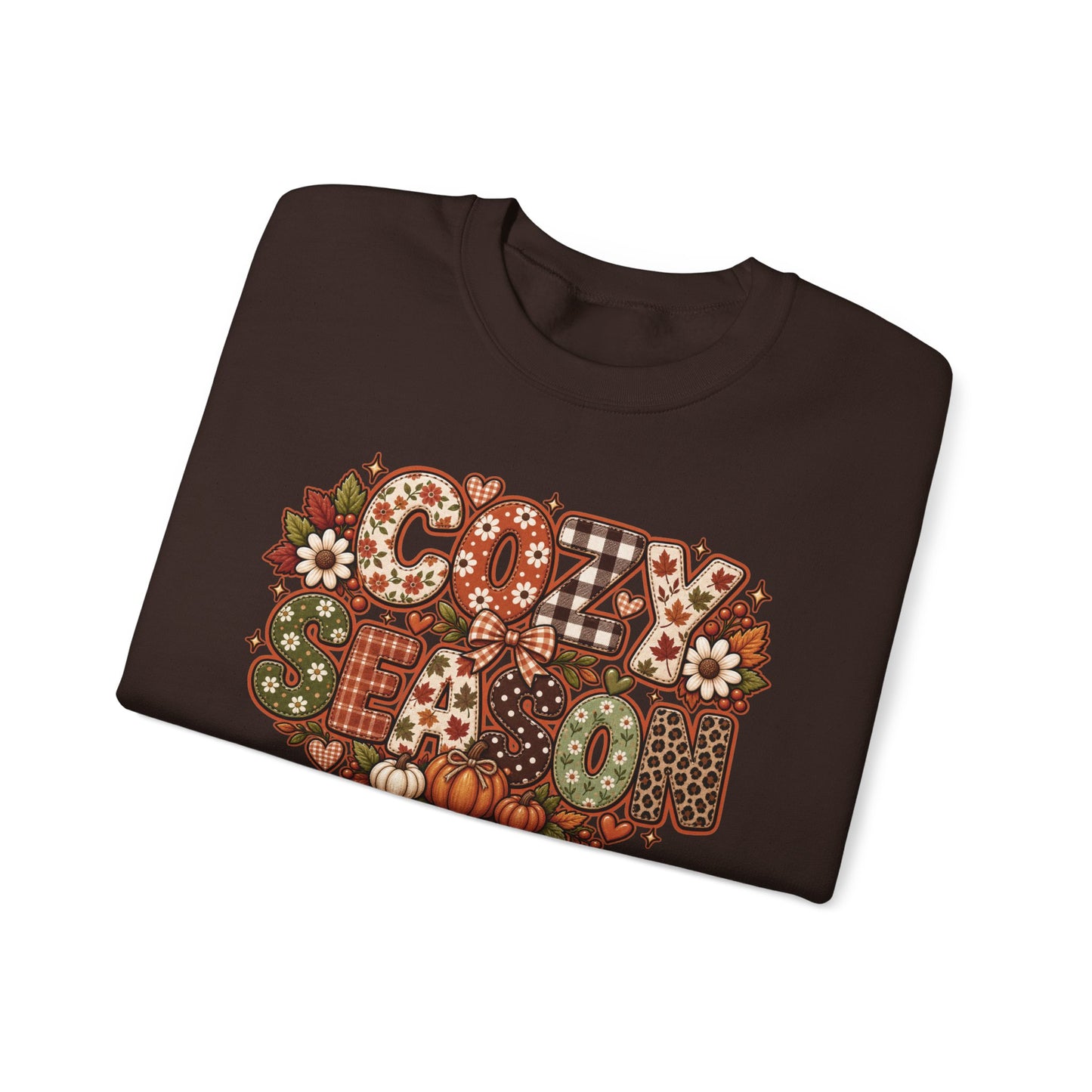 Cozy Fall Lettering sweatshirt | Autumn Pumpkin Leaves Crewneck