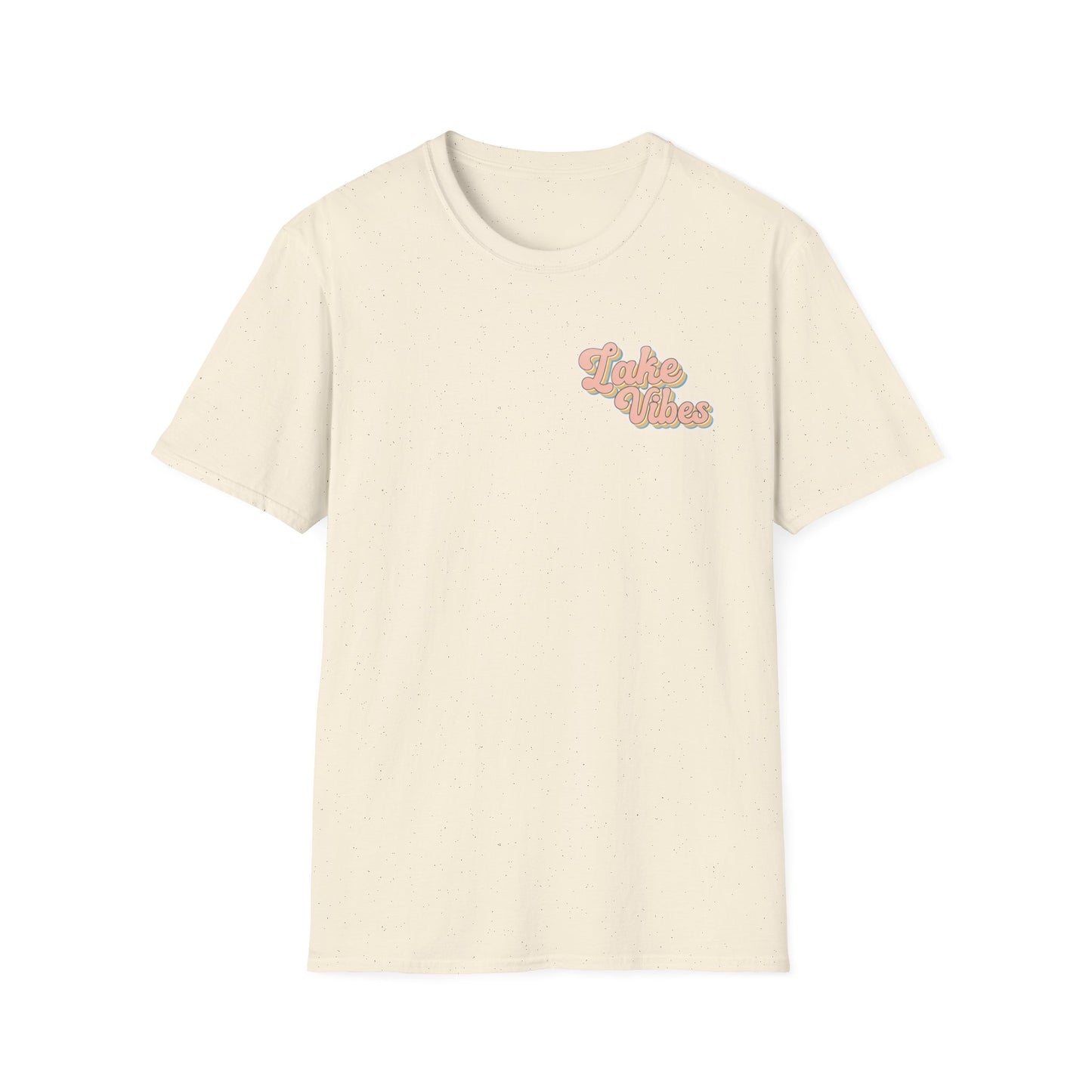 Lake Vibes T-Shirt — Pastel Scenic Watercolor Lake Tee