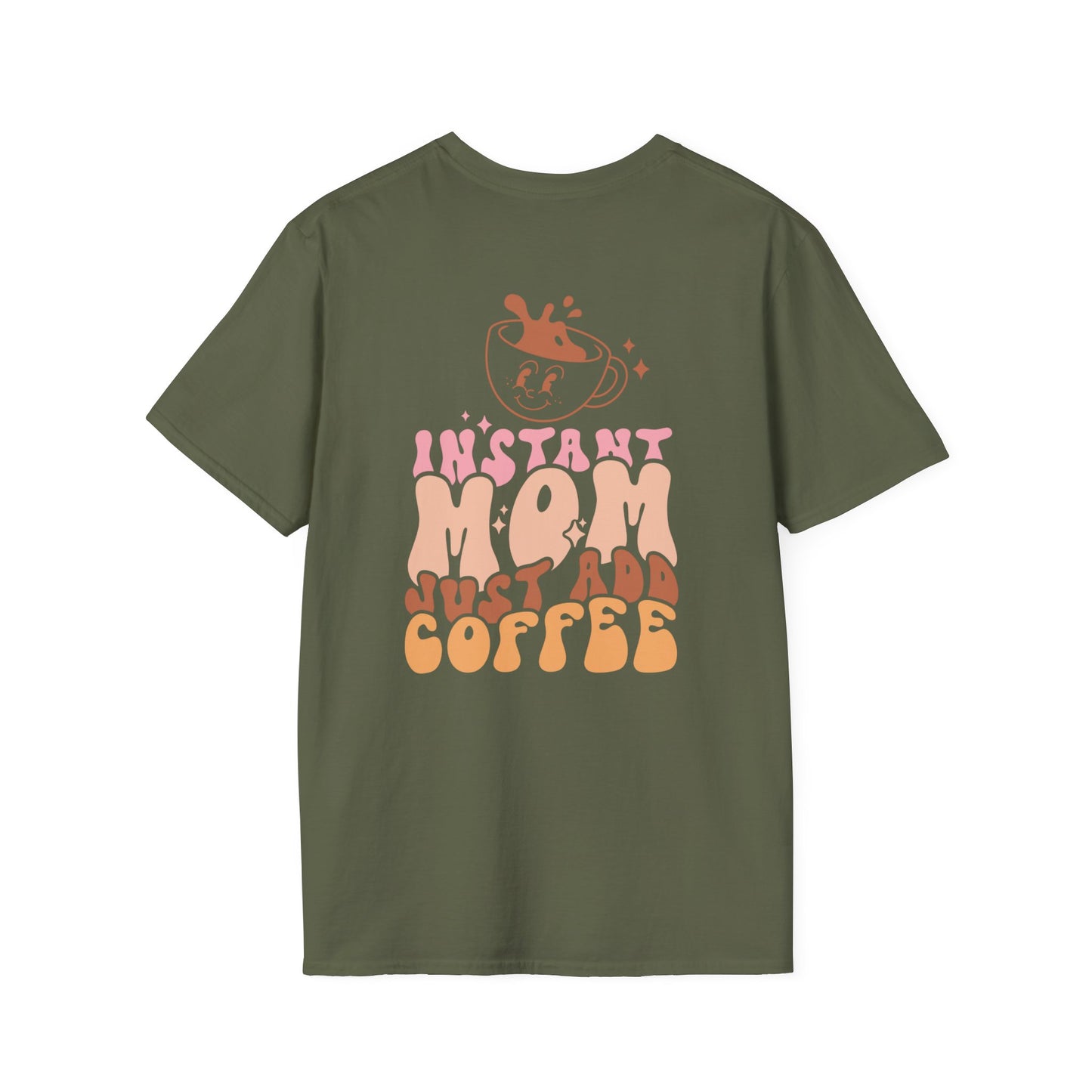 Coffee Mom T-Shirt — "Instant Mom Just Add Coffee" Retro Graphic Tee