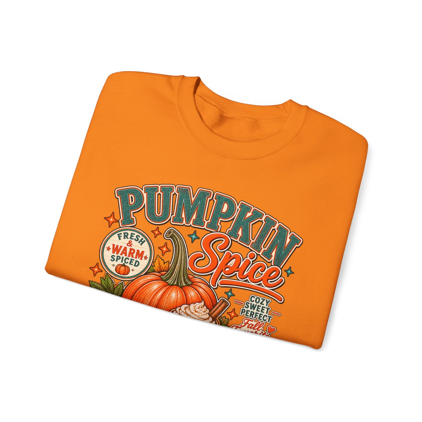 Pumpkin Spice Fall Sweatshirt — Cozy Pumpkin Latte Autumn Graphic