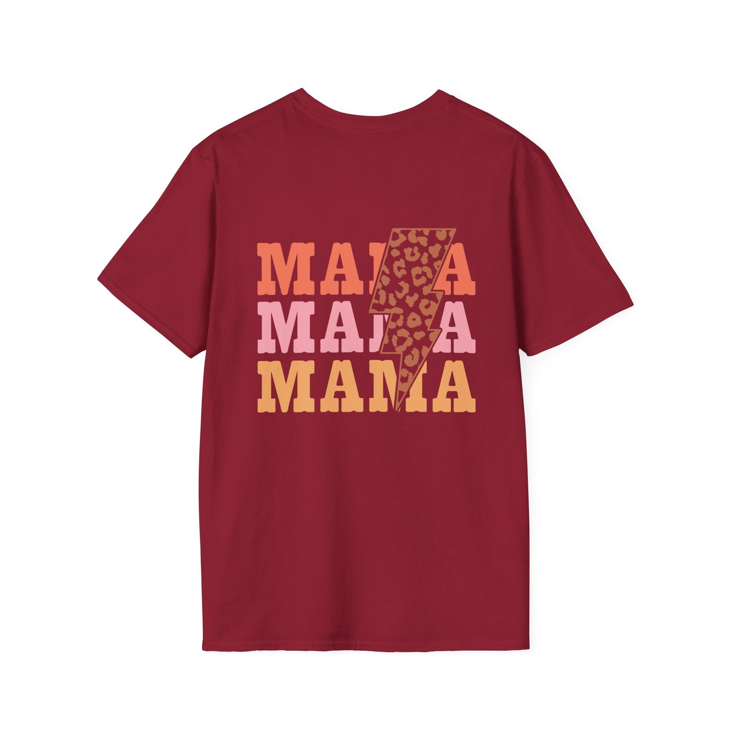 Mama Lightning Bolt Shirt, Retro Leopard Mama Tee, Trendy Mom Graphic Tee, Cool Mom Shirt, Gift for Mom, Neutral Aesthetic Tee