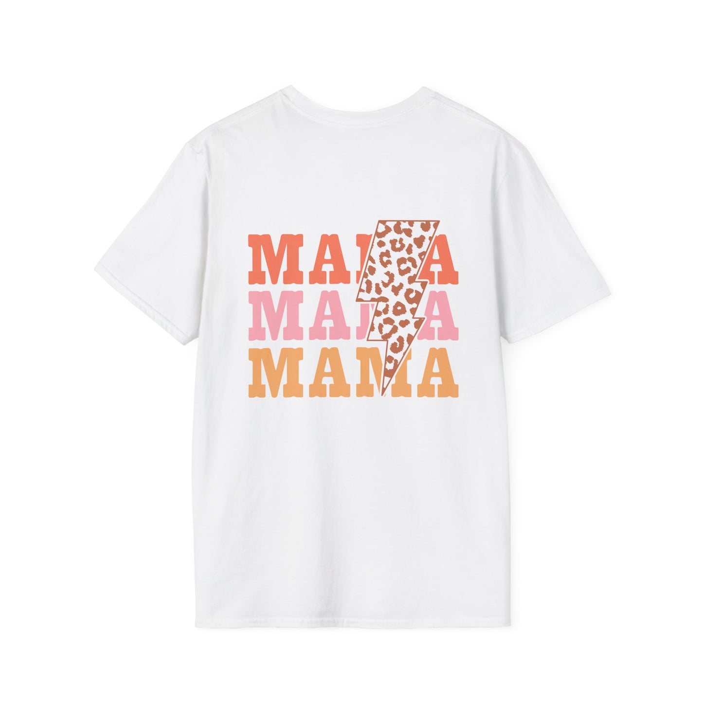 Mama Lightning Bolt Shirt, Retro Leopard Mama Tee, Trendy Mom Graphic Tee, Cool Mom Shirt, Gift for Mom, Neutral Aesthetic Tee
