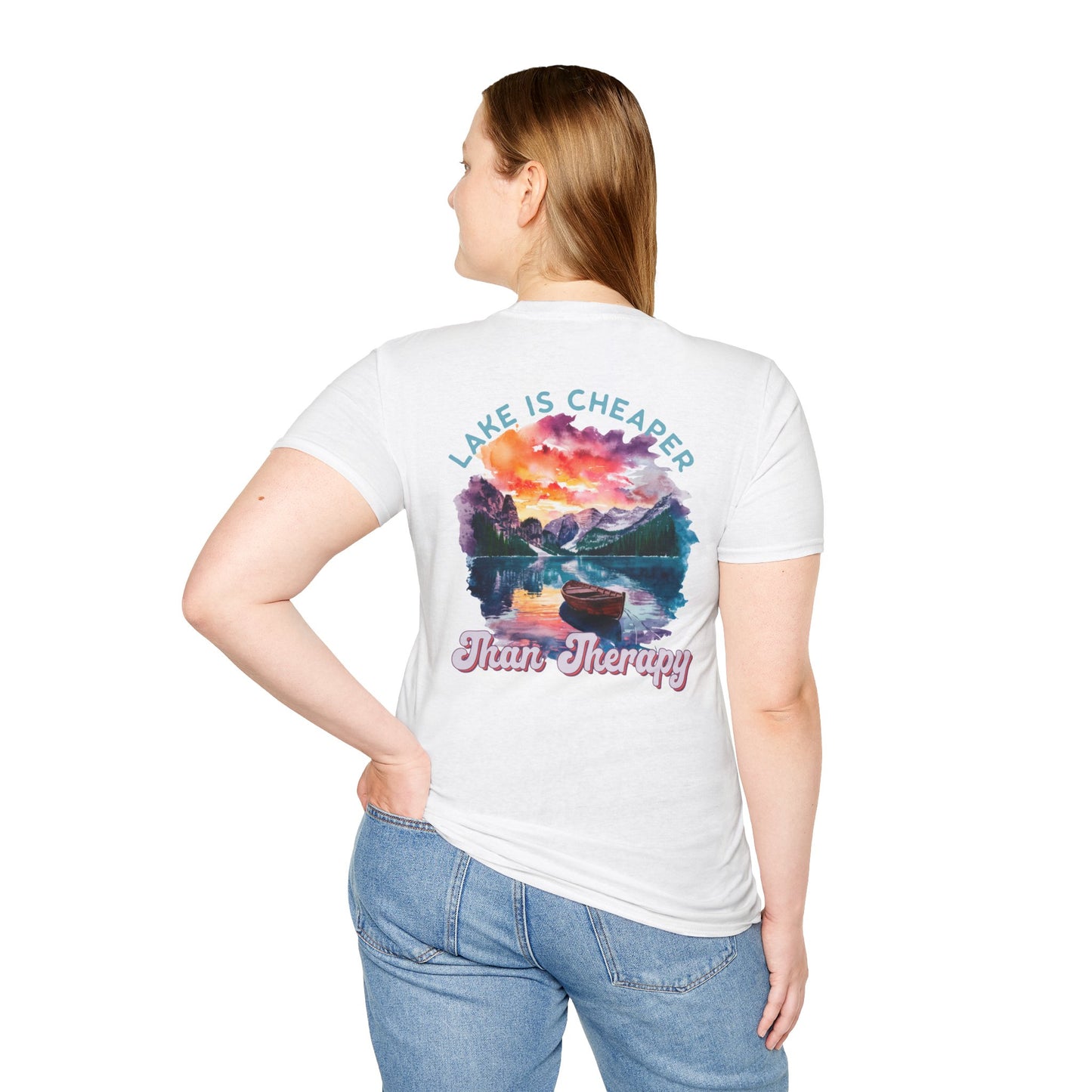 Lake Is Cheaper Than Therapy T-Shirt — Canoe Lake Life Tee