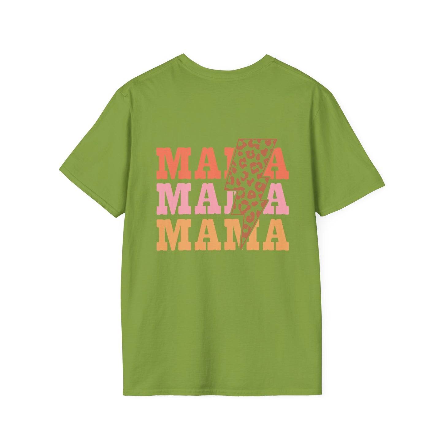 Mama Lightning Bolt Shirt, Retro Leopard Mama Tee, Trendy Mom Graphic Tee, Cool Mom Shirt, Gift for Mom, Neutral Aesthetic Tee