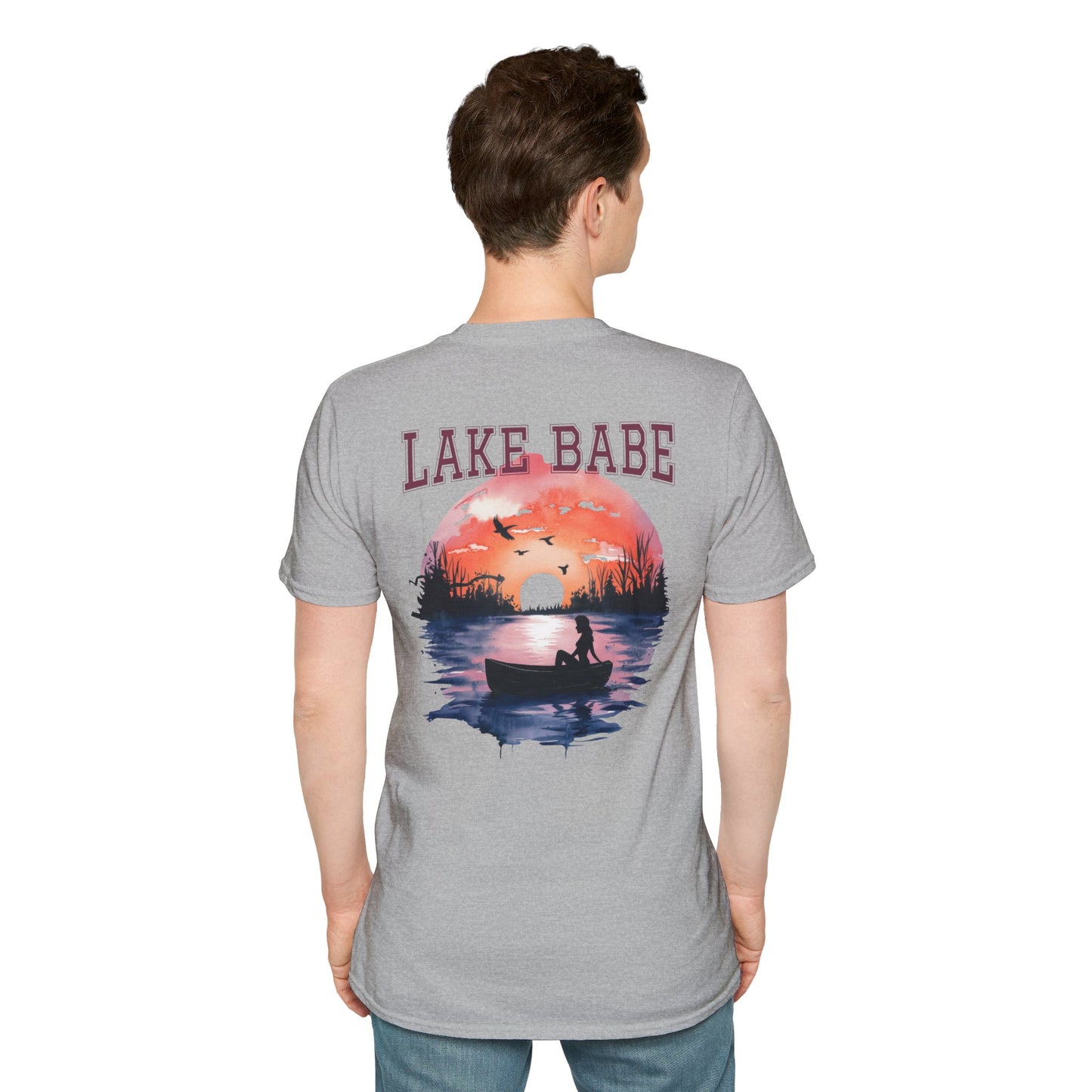 Lake Babe T-Shirt — Sunset Boat Lake Life Tee