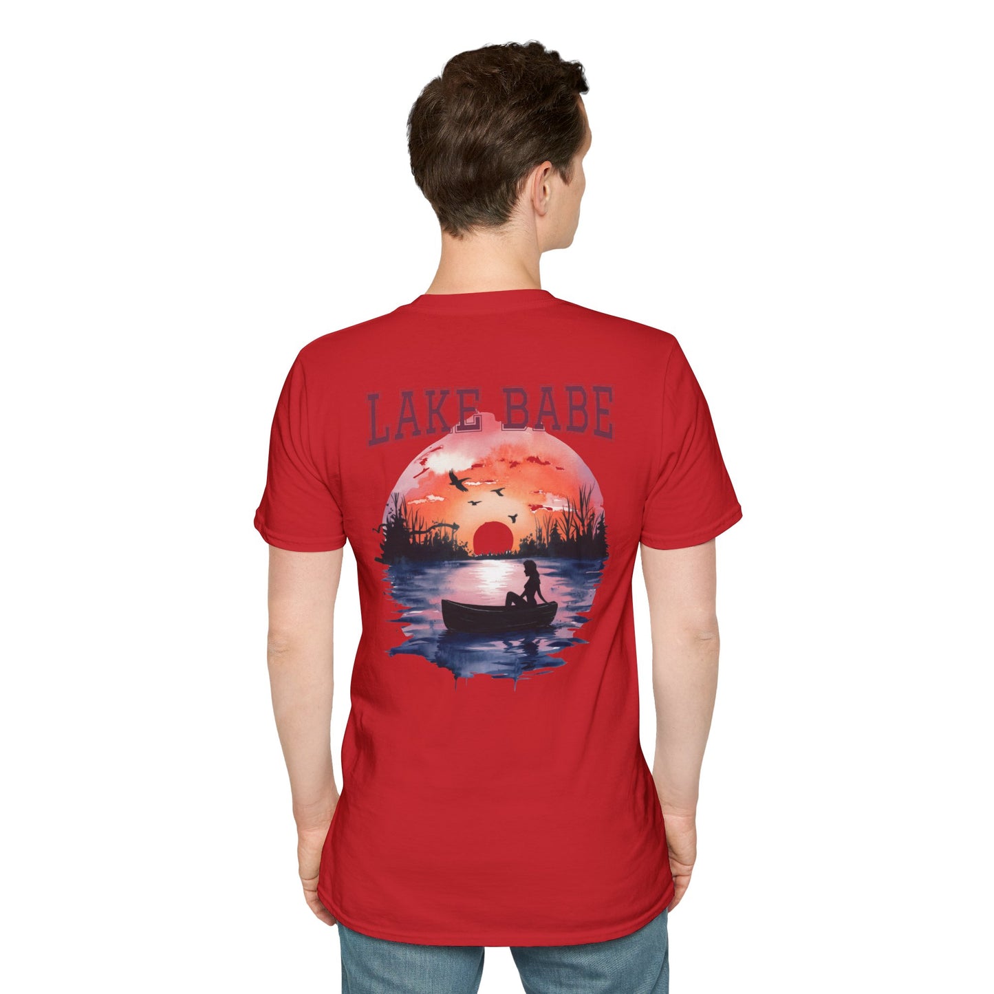 Lake Babe T-Shirt — Sunset Boat Lake Life Tee