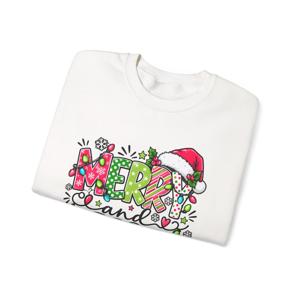 Merry and Bright Christmas Crewneck Sweatshirt