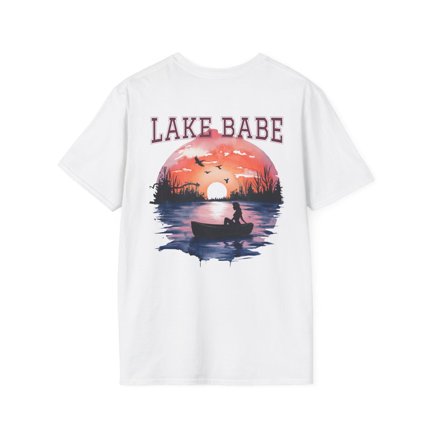 Lake Babe T-Shirt — Sunset Boat Lake Life Tee