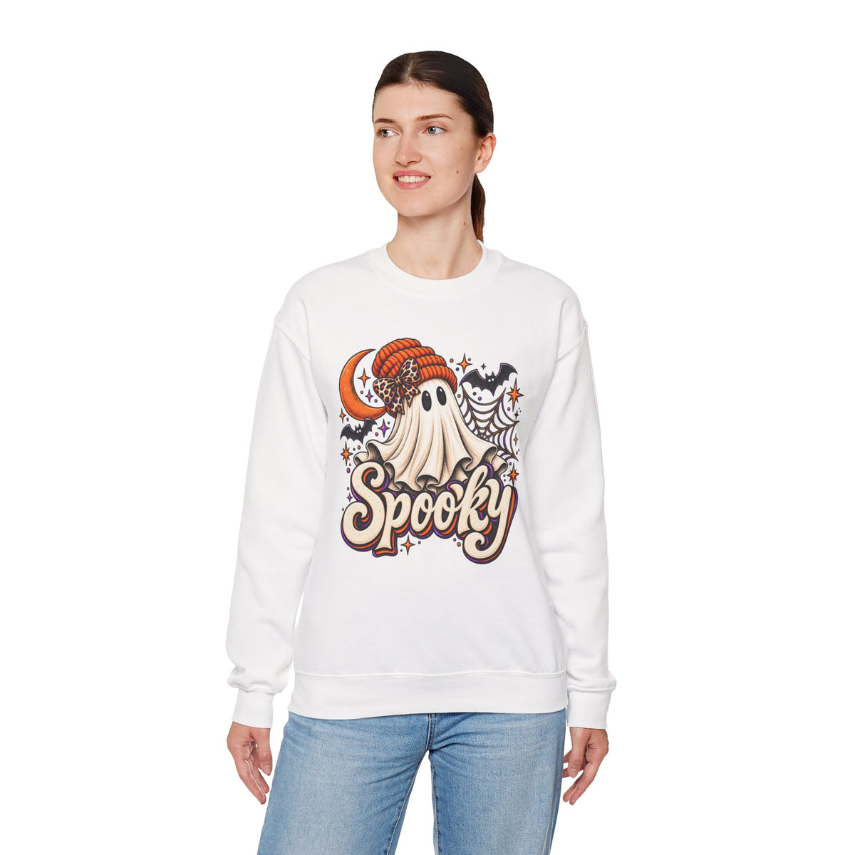 Halloween 'Spooky' Ghost Crewneck Sweatshirt