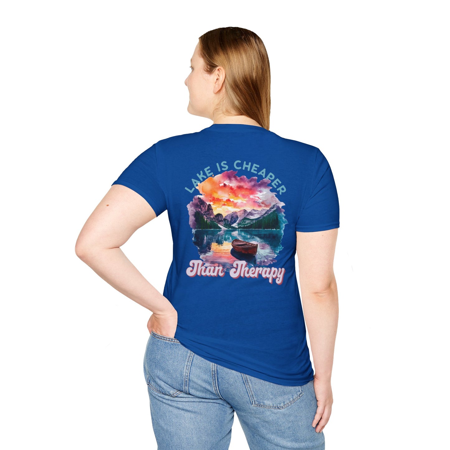 Lake Is Cheaper Than Therapy T-Shirt — Canoe Lake Life Tee