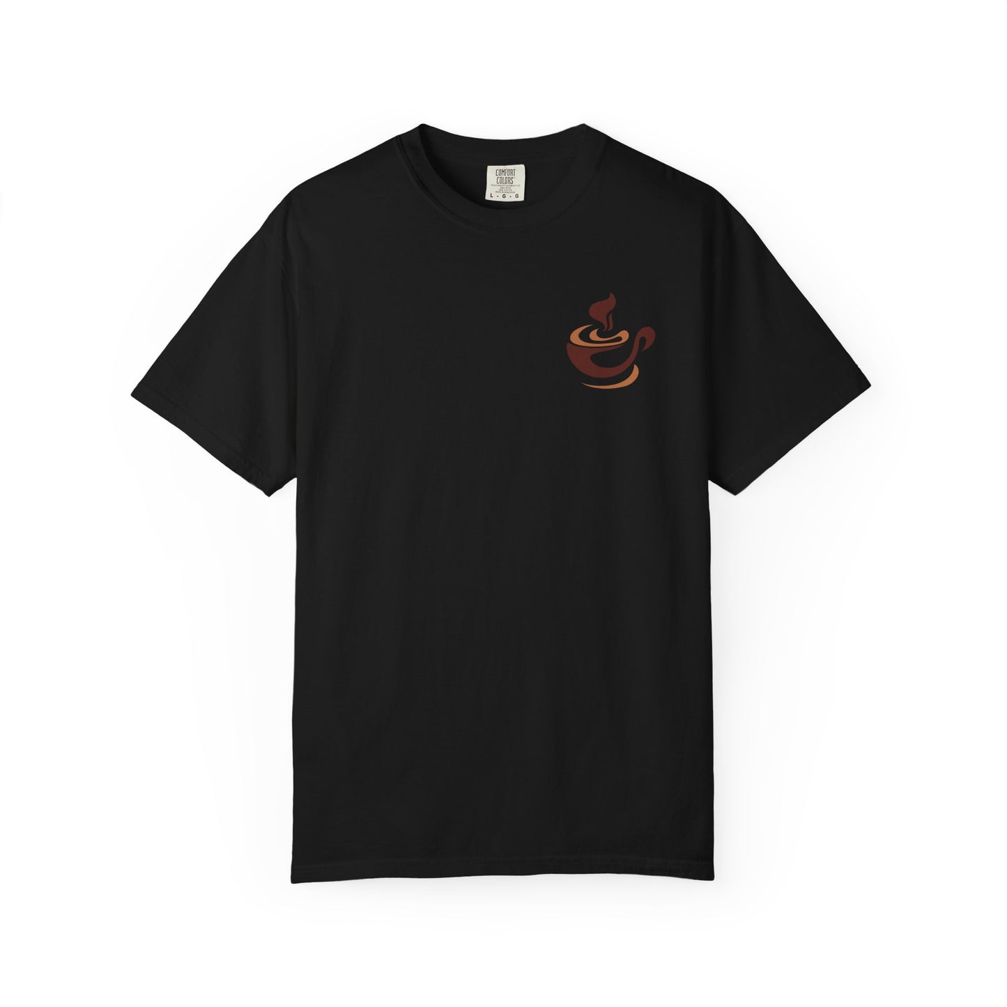 Caffeine & Chaos Skull Tee — Coffee Lover Skeleton Graphic T-Shirt