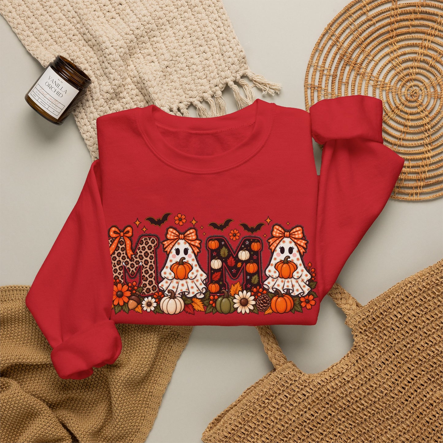 Mom Crewneck Sweatshirt — Floral Corgi Mom Graphic Pullover
