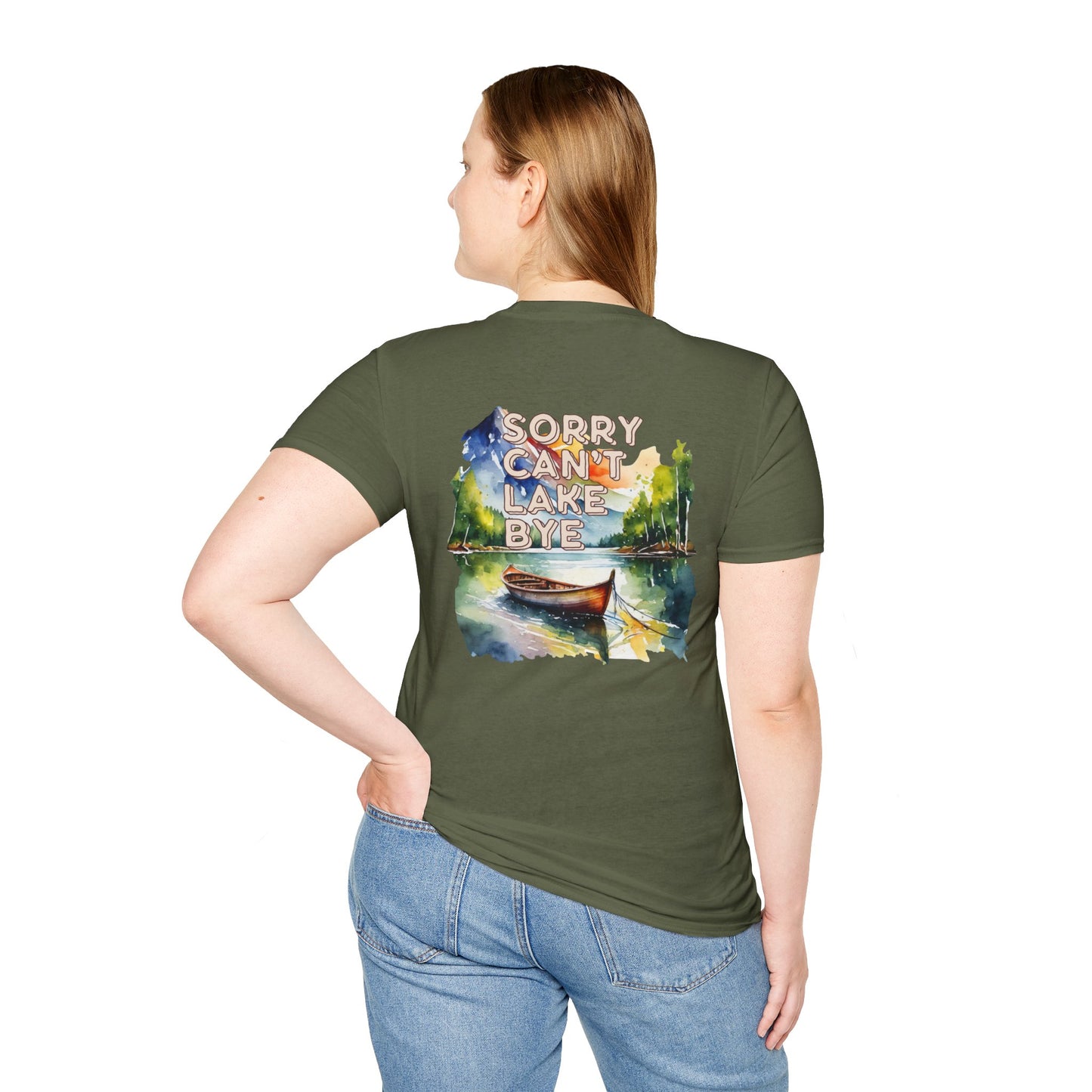 Sorry Can't, Lake Bye Canoe T-Shirt — Lake Vibes Watercolor Tee