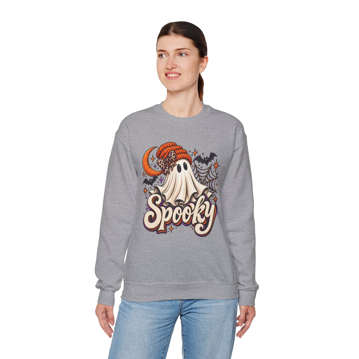 Halloween 'Spooky' Ghost Crewneck Sweatshirt