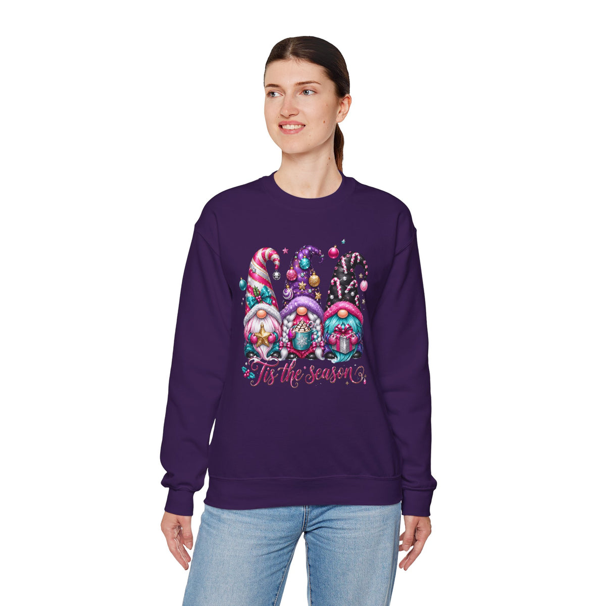 Christmas Gnome Sweatshirt - 'Tis the Season Holiday Crewneck