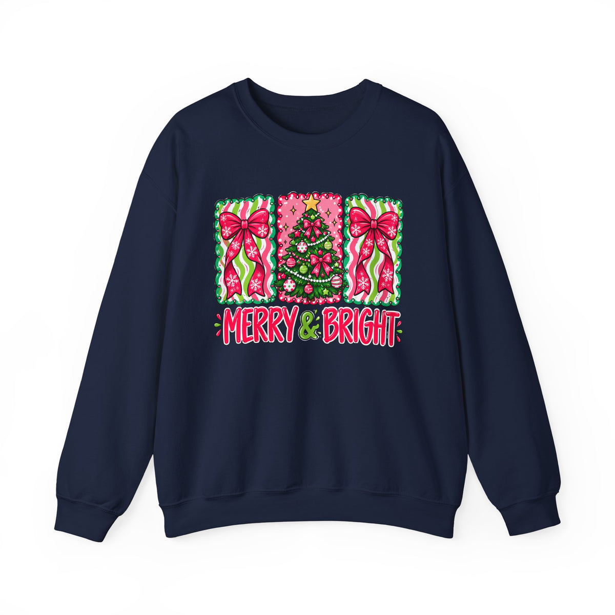 Merry & Bright Christmas Crewneck Sweatshirt