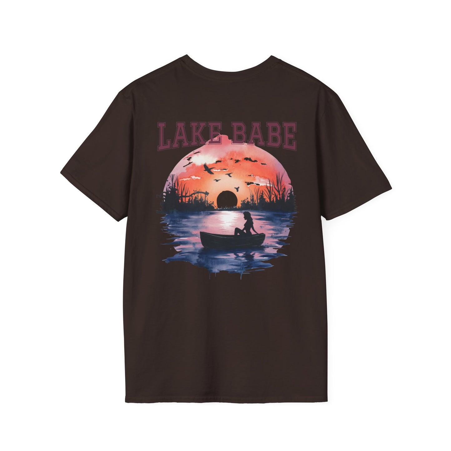 Lake Babe T-Shirt — Sunset Boat Lake Life Tee