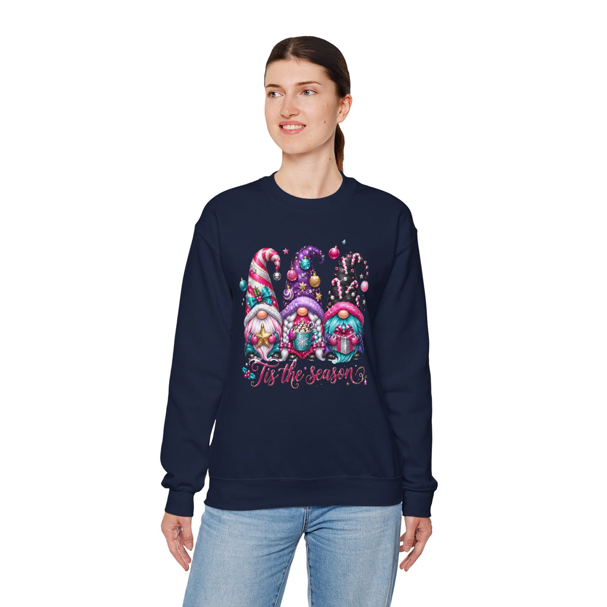 Christmas Gnome Sweatshirt - 'Tis the Season Holiday Crewneck