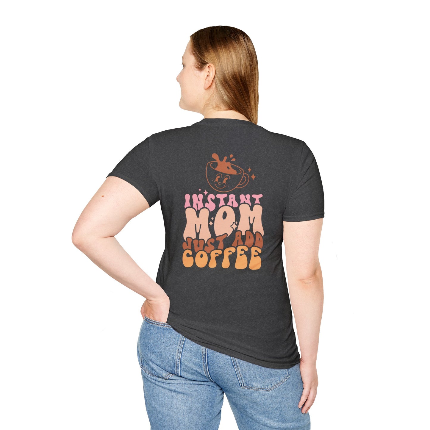 Coffee Mom T-Shirt — "Instant Mom Just Add Coffee" Retro Graphic Tee