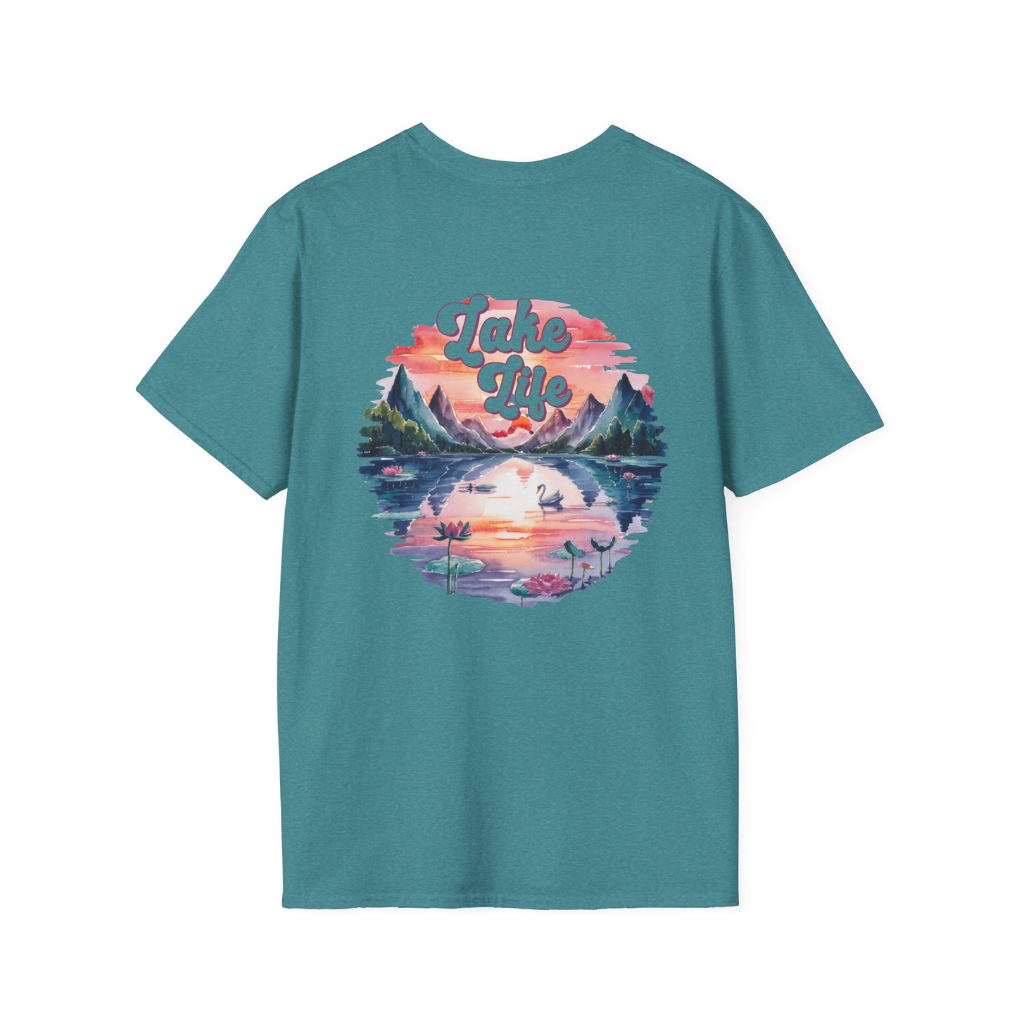 Lake Life Sunset T-Shirt, Lake Vibes Tee, Vintage Nature Graphic Shirt, Summer Lake Outfit, Cabin Weekend Tee, Lake Lover Gift