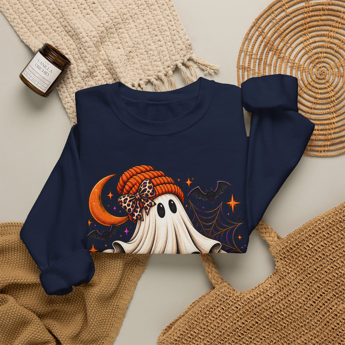 Halloween 'Spooky' Ghost Crewneck Sweatshirt