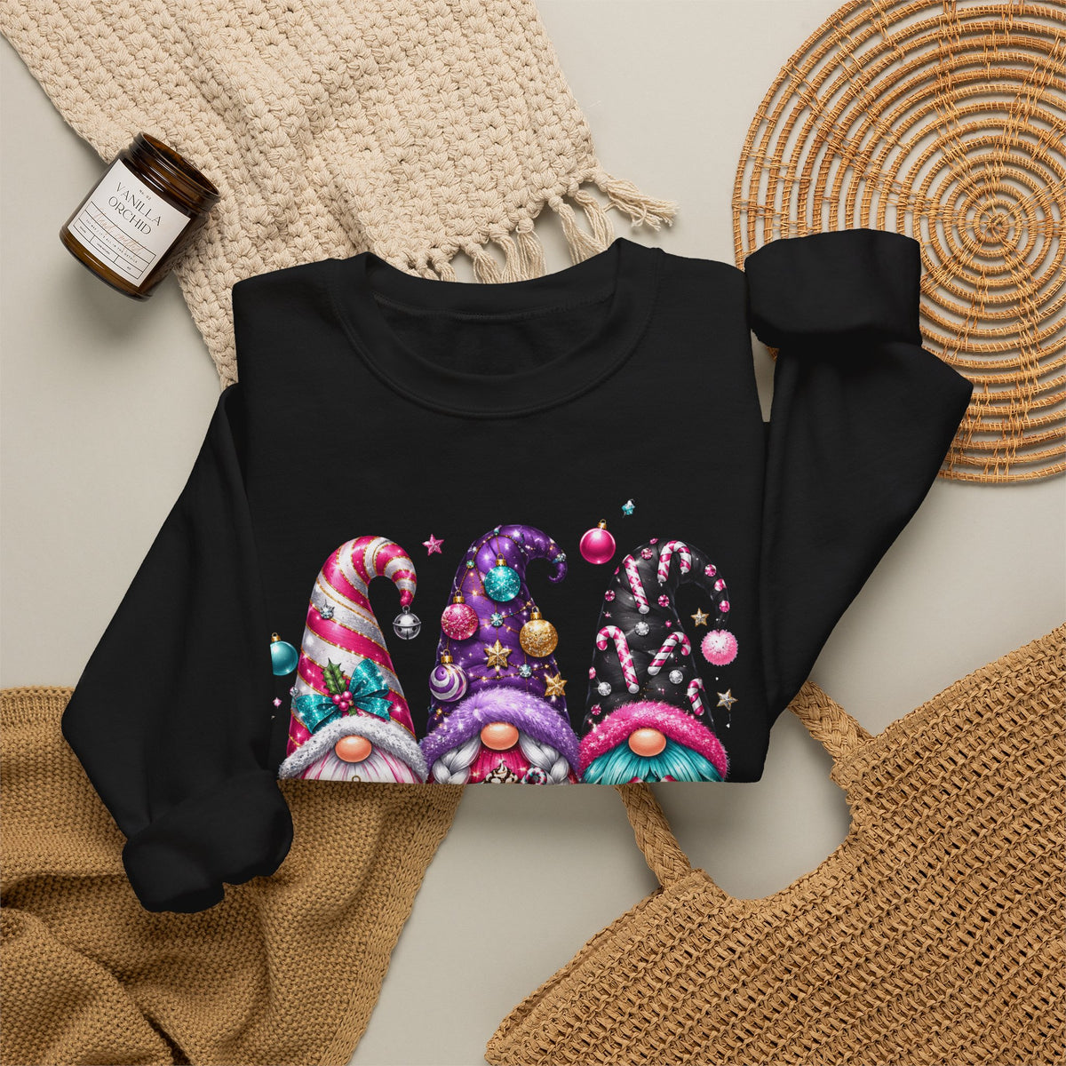 Christmas Gnome Sweatshirt - 'Tis the Season Holiday Crewneck