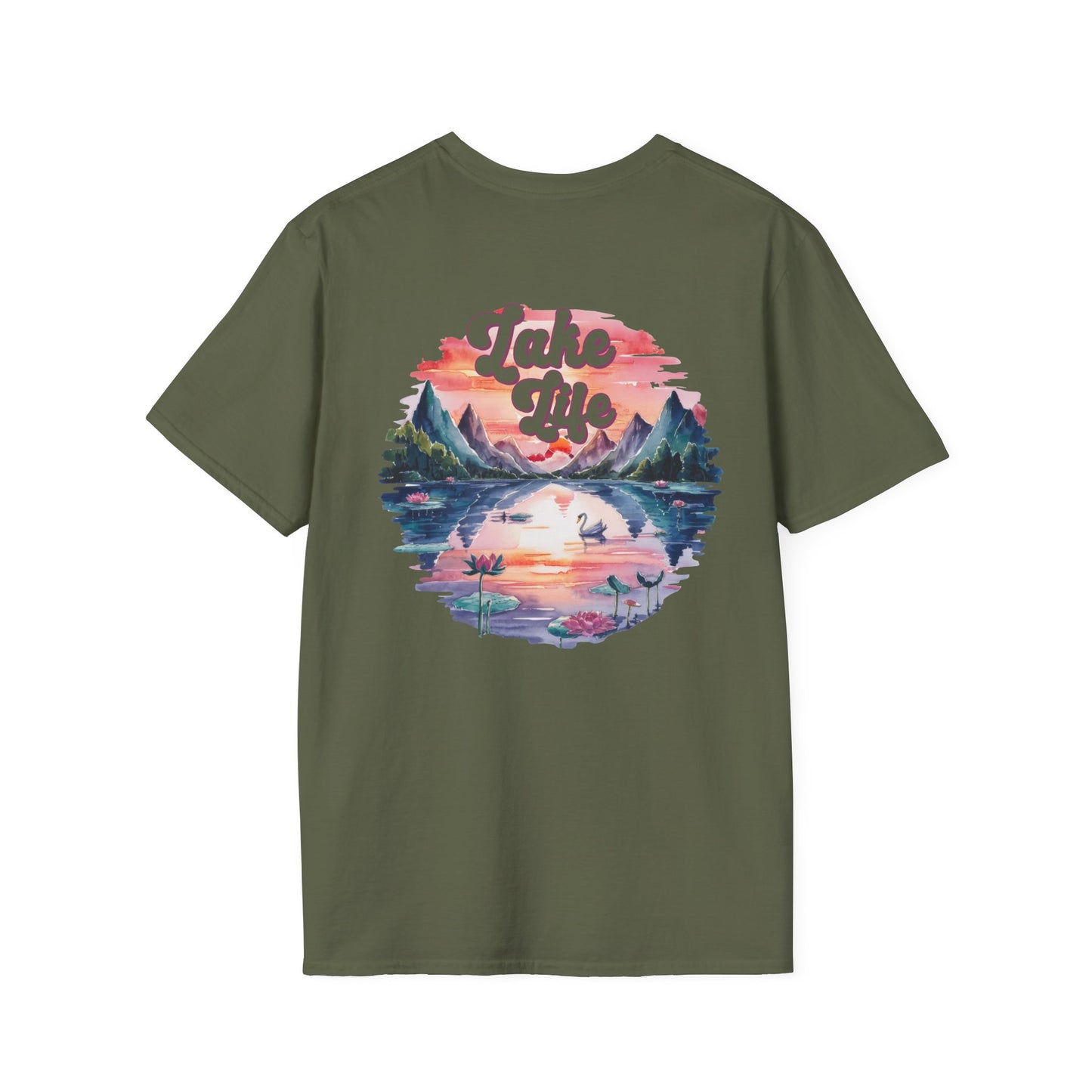 Lake Life T-Shirt — 'Lake Life' Scenic Mountains & Lake Graphic