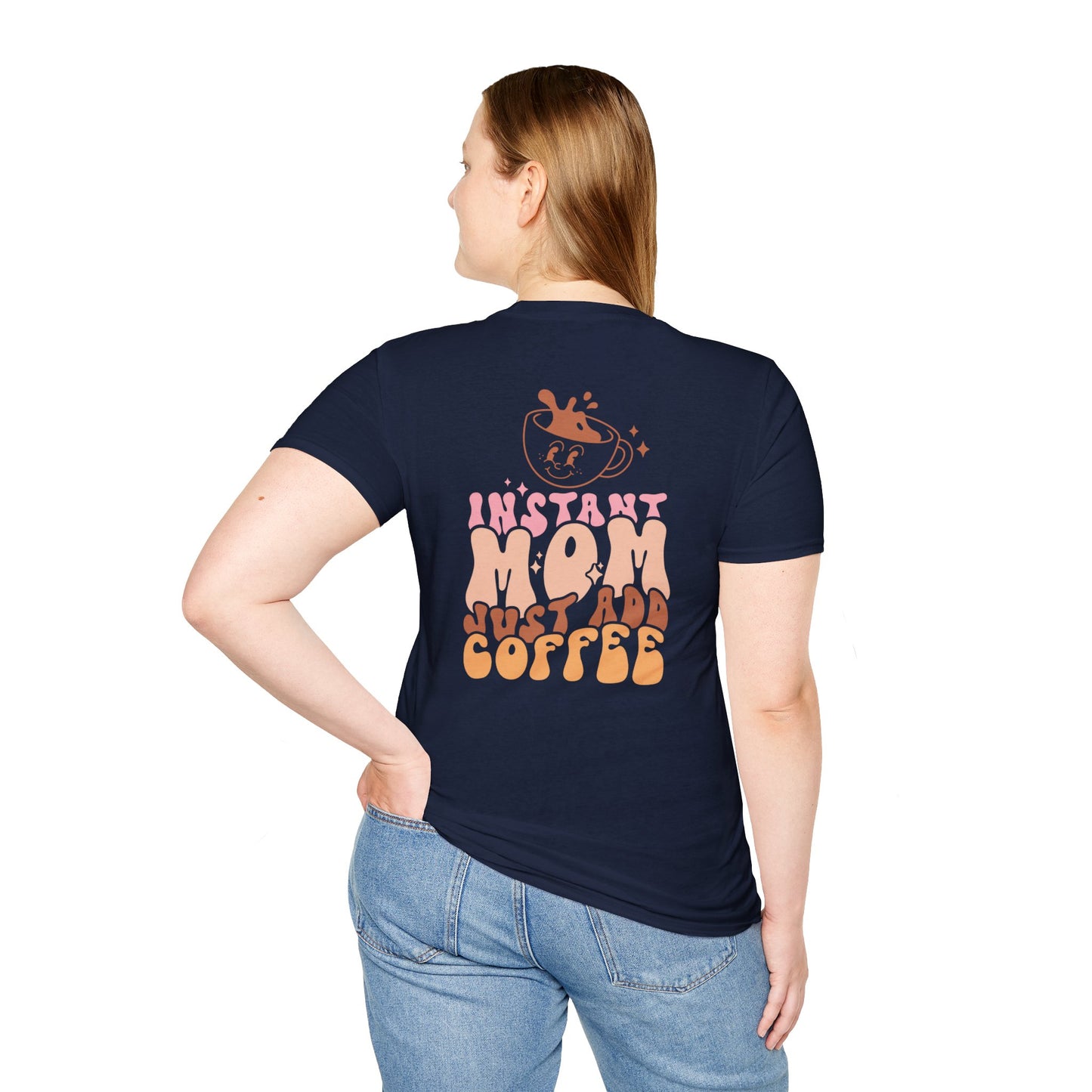 Coffee Mom T-Shirt — "Instant Mom Just Add Coffee" Retro Graphic Tee