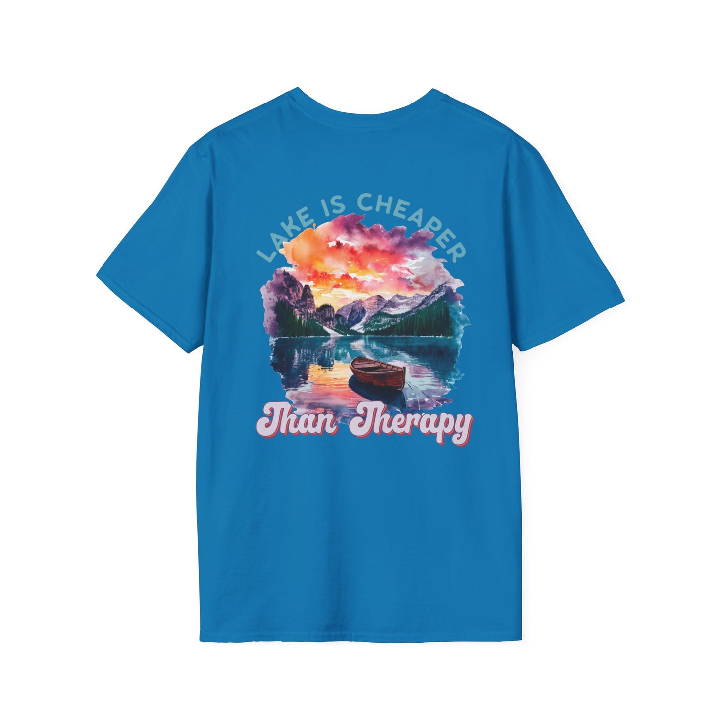 Lake Is Cheaper Than Therapy T-Shirt — Canoe Lake Life Tee