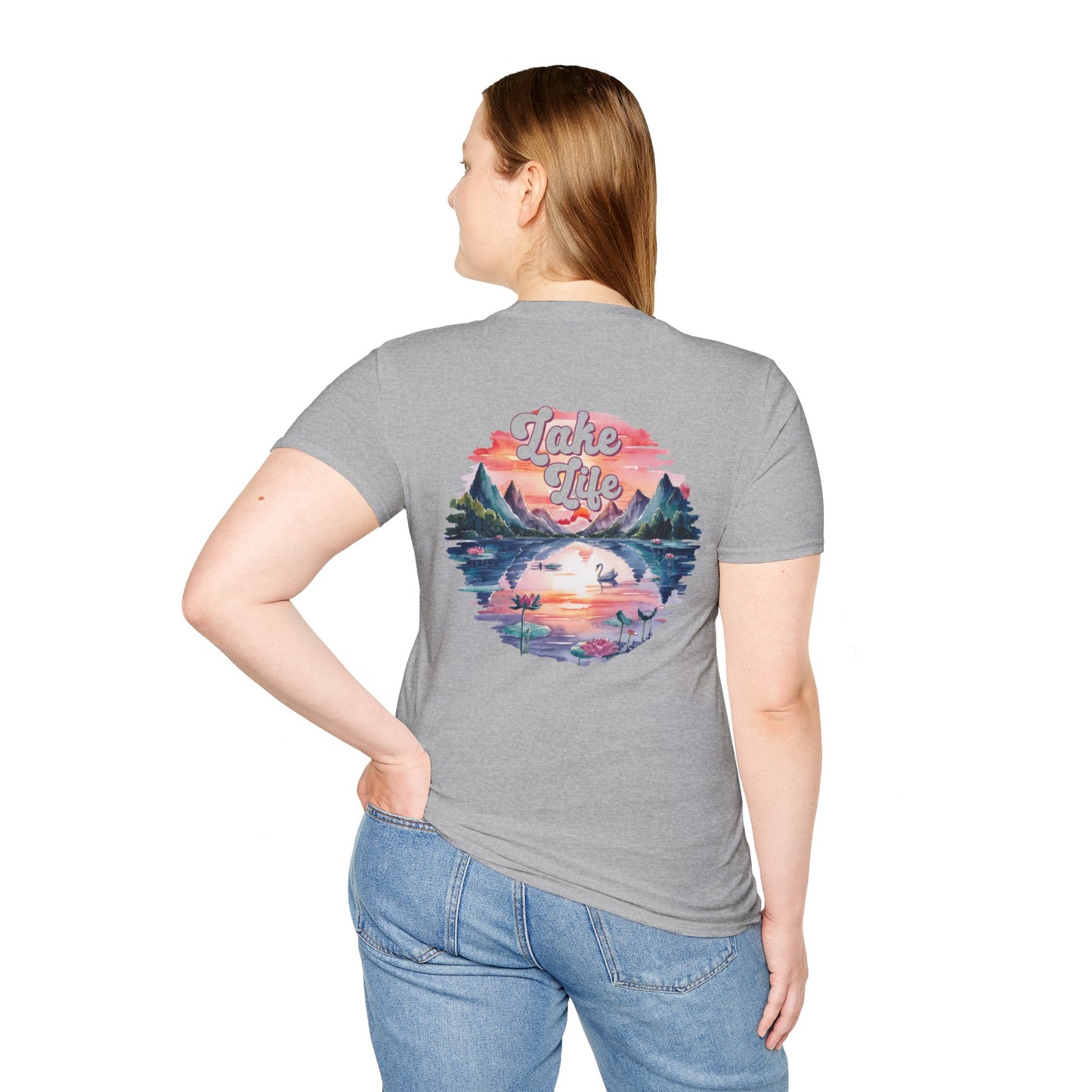 Lake Life Sunset T-Shirt, Lake Vibes Tee, Vintage Nature Graphic Shirt, Summer Lake Outfit, Cabin Weekend Tee, Lake Lover Gift