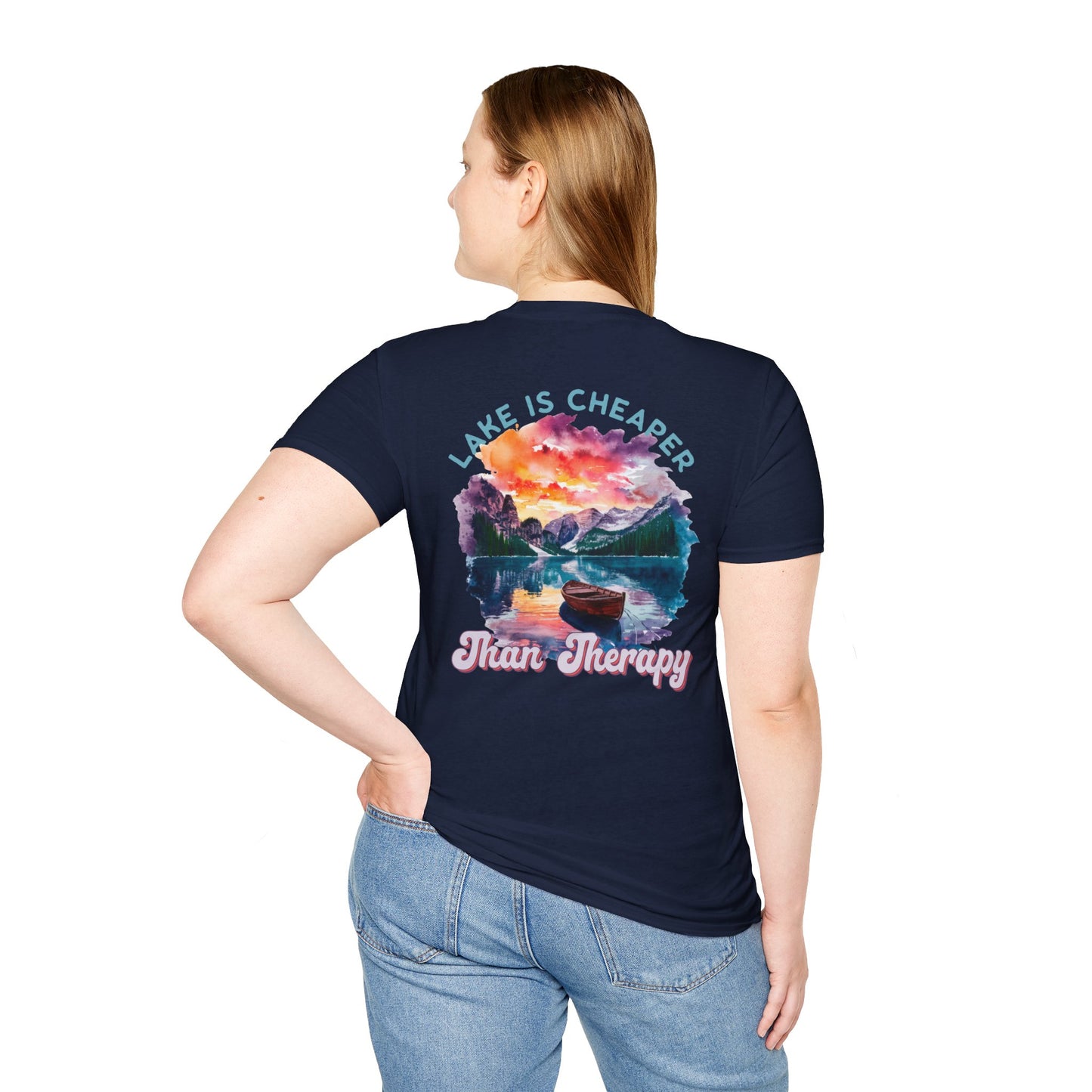 Lake Is Cheaper Than Therapy T-Shirt — Canoe Lake Life Tee