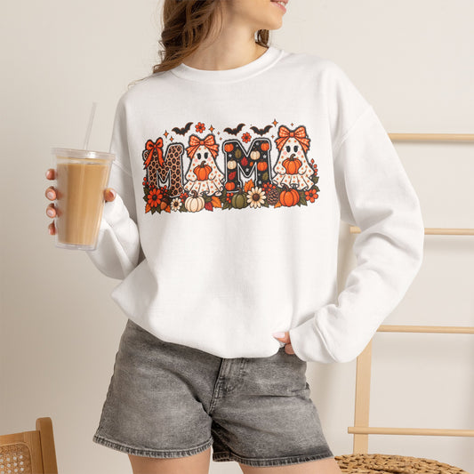 Mom Crewneck Sweatshirt — Floral Corgi Mom Graphic Pullover
